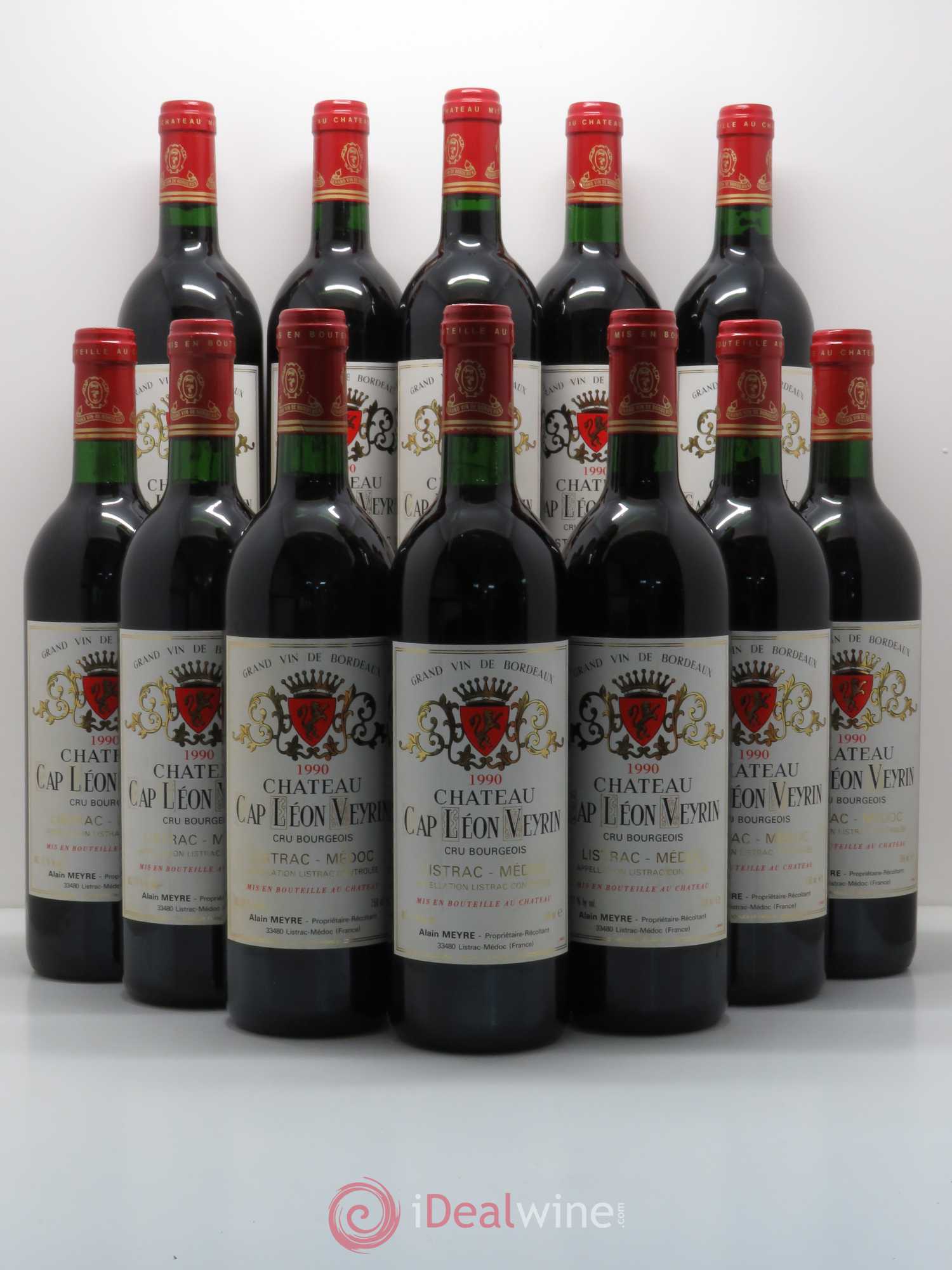 Listrac Château Cap Léon Veyrin 1990 - Posten von 12 Flaschen - 0