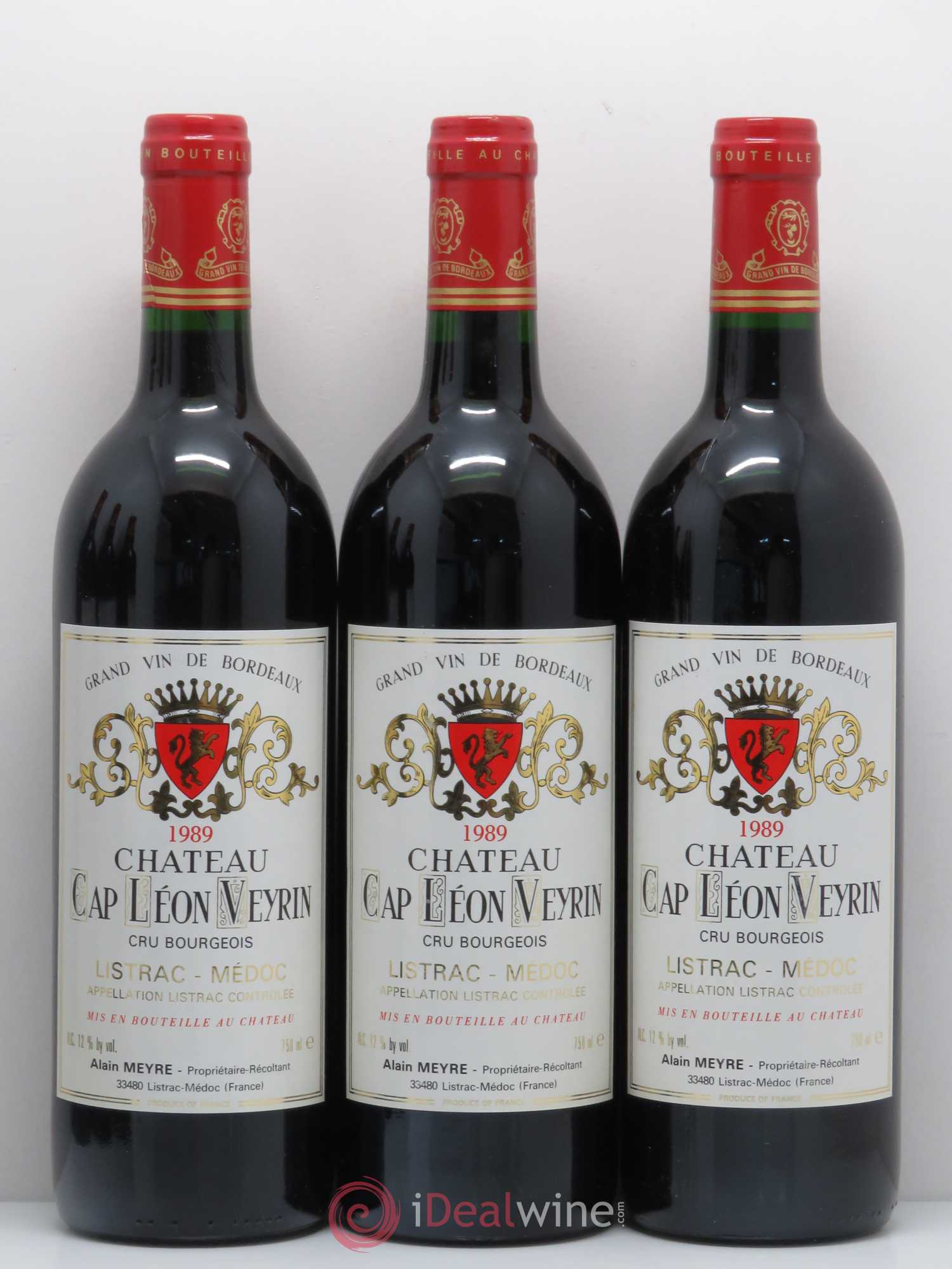 Listrac Château Cap Léon Veyrin 1989 - Posten von 6 Flaschen - 1