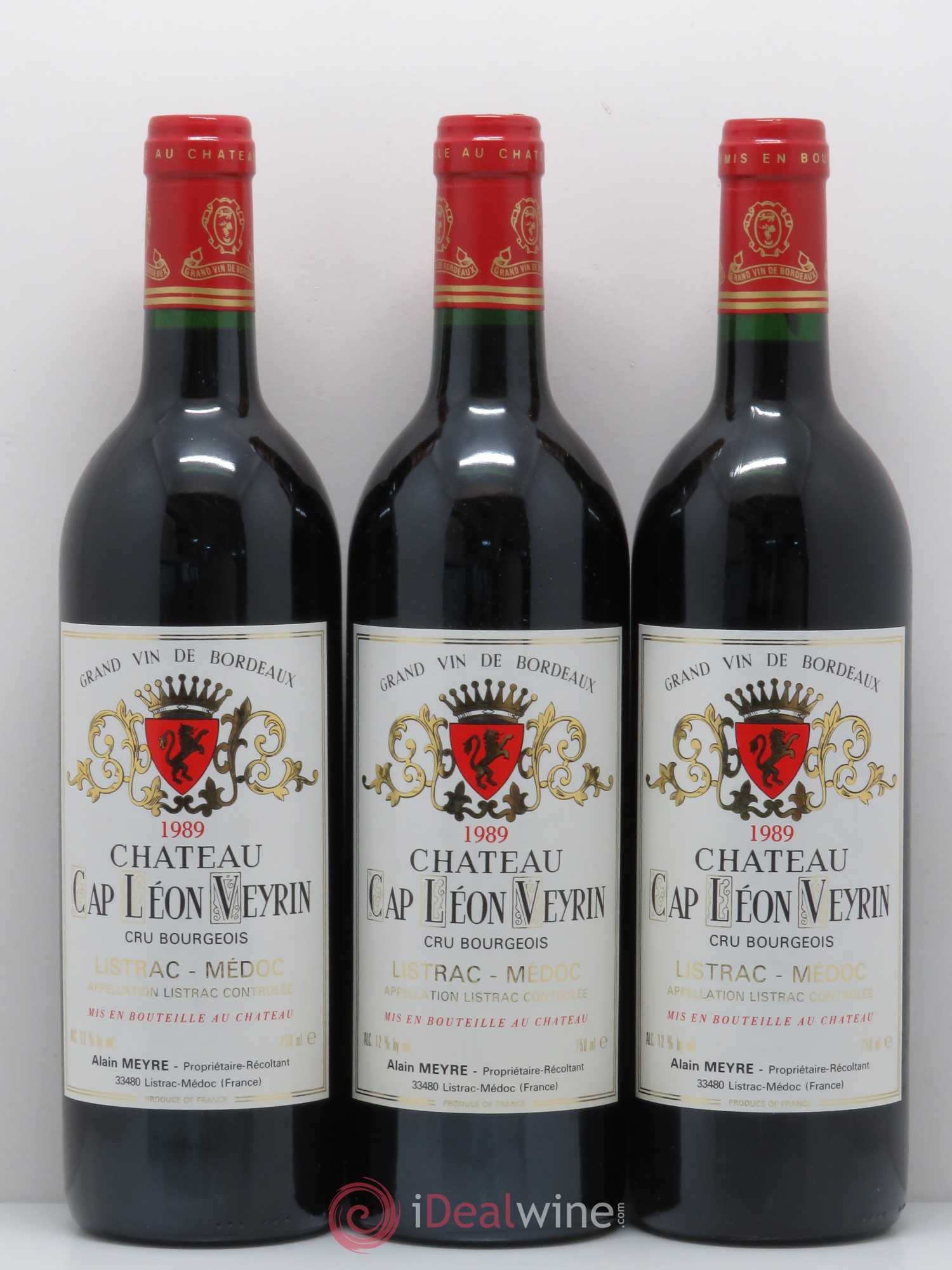 Listrac Château Cap Léon Veyrin 1989 - Posten von 6 Flaschen - 2