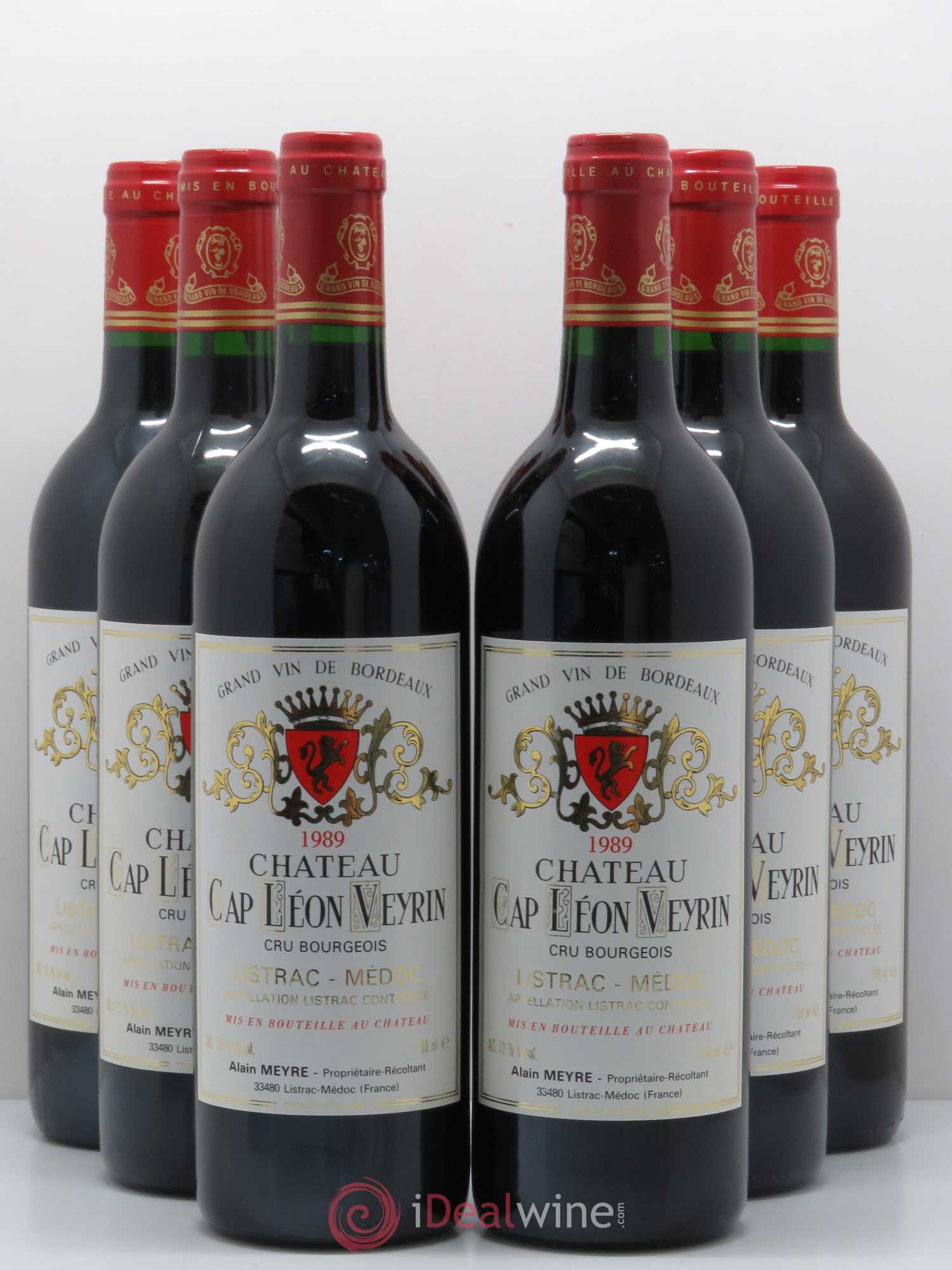 Listrac Château Cap Léon Veyrin 1989 - Posten von 6 Flaschen - 0