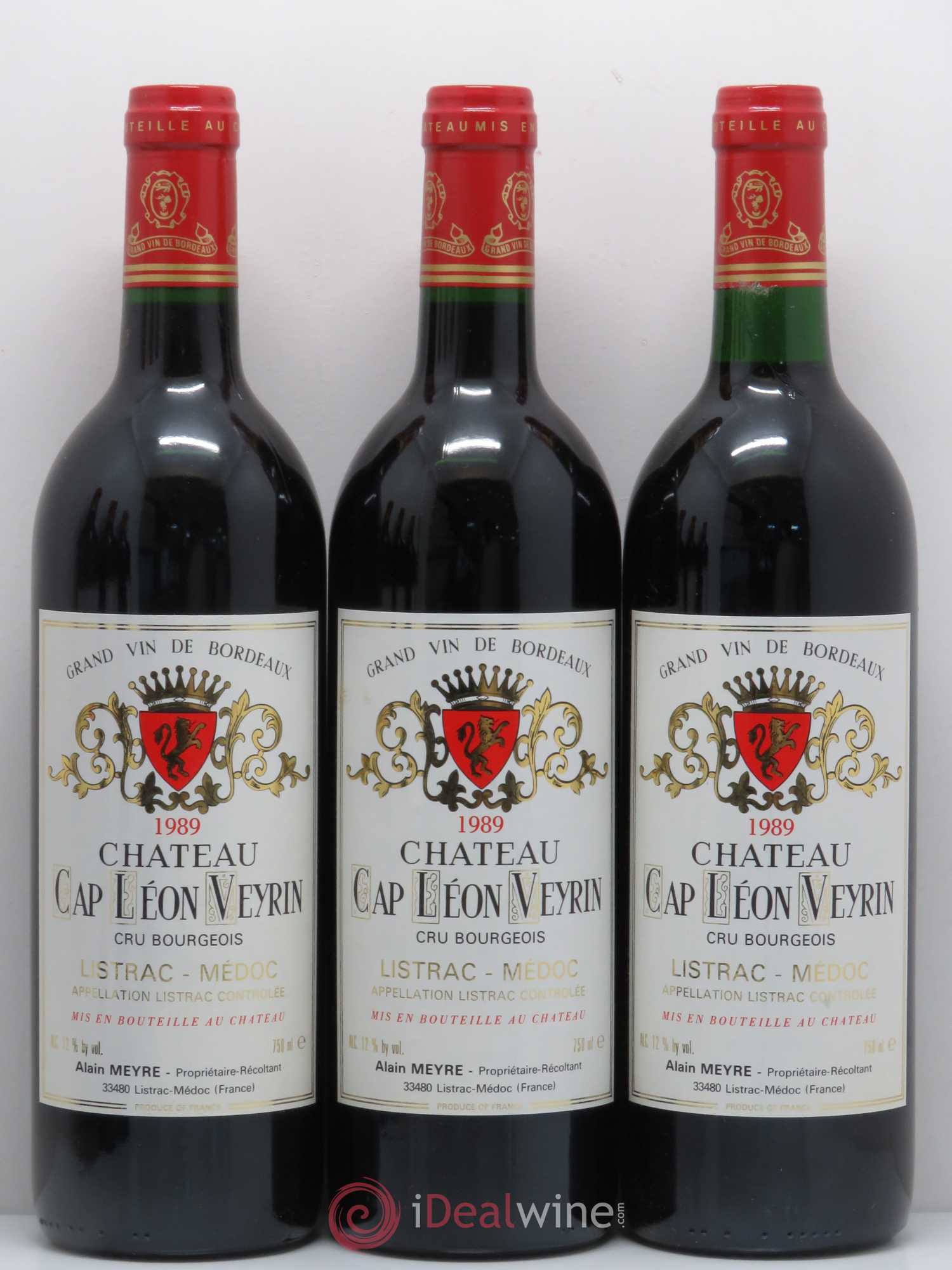 Listrac Château Cap Léon Veyrin 1989 - Posten von 6 Flaschen - 1