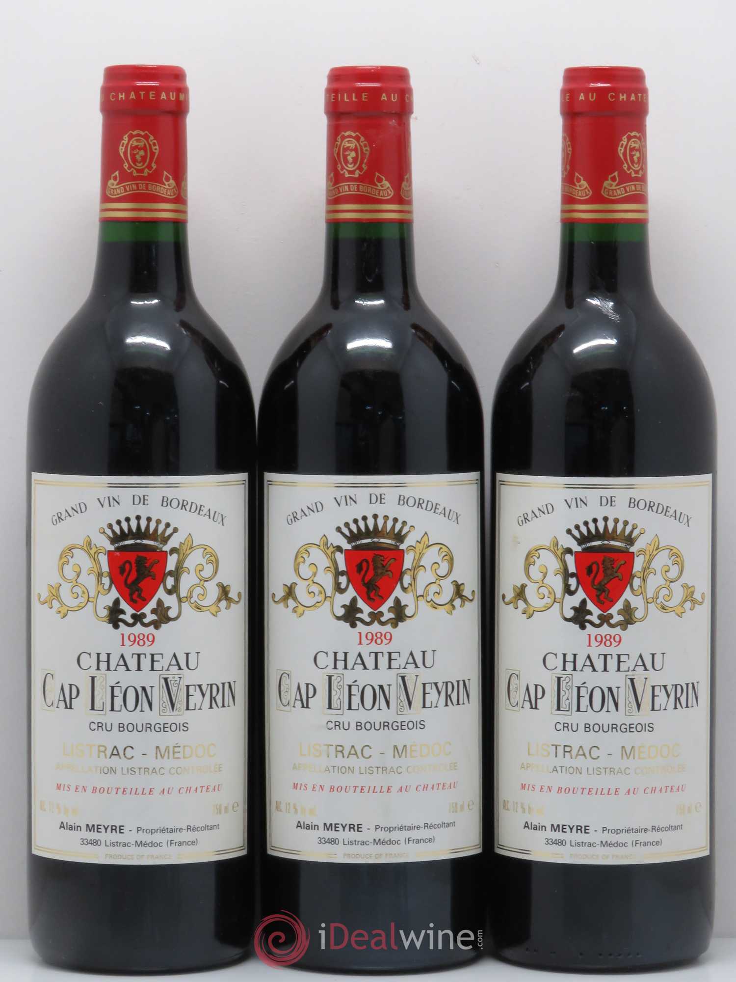 Listrac Château Cap Léon Veyrin 1989 - Posten von 6 Flaschen - 2