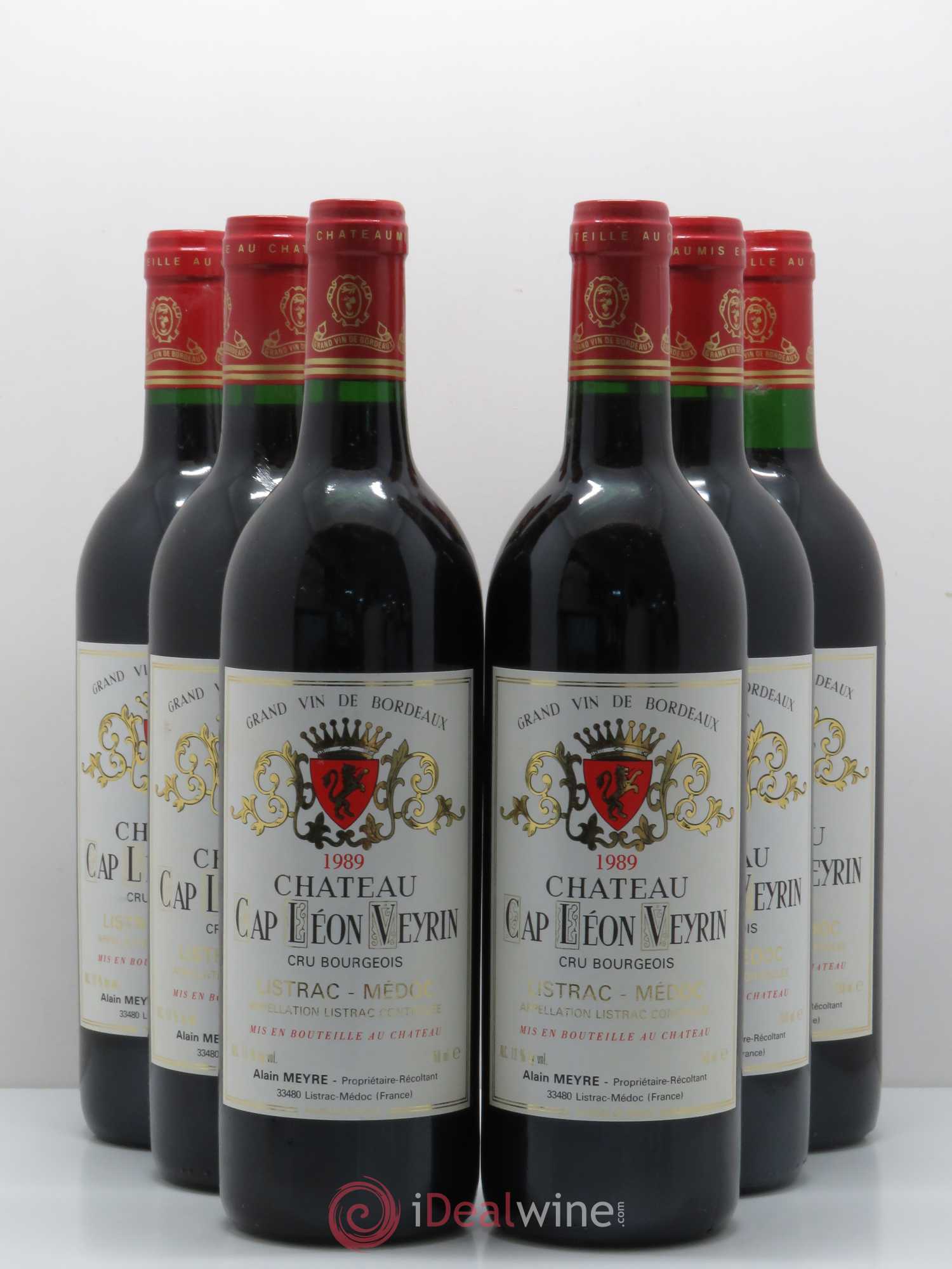 Listrac Château Cap Léon Veyrin 1989 - Posten von 6 Flaschen - 0