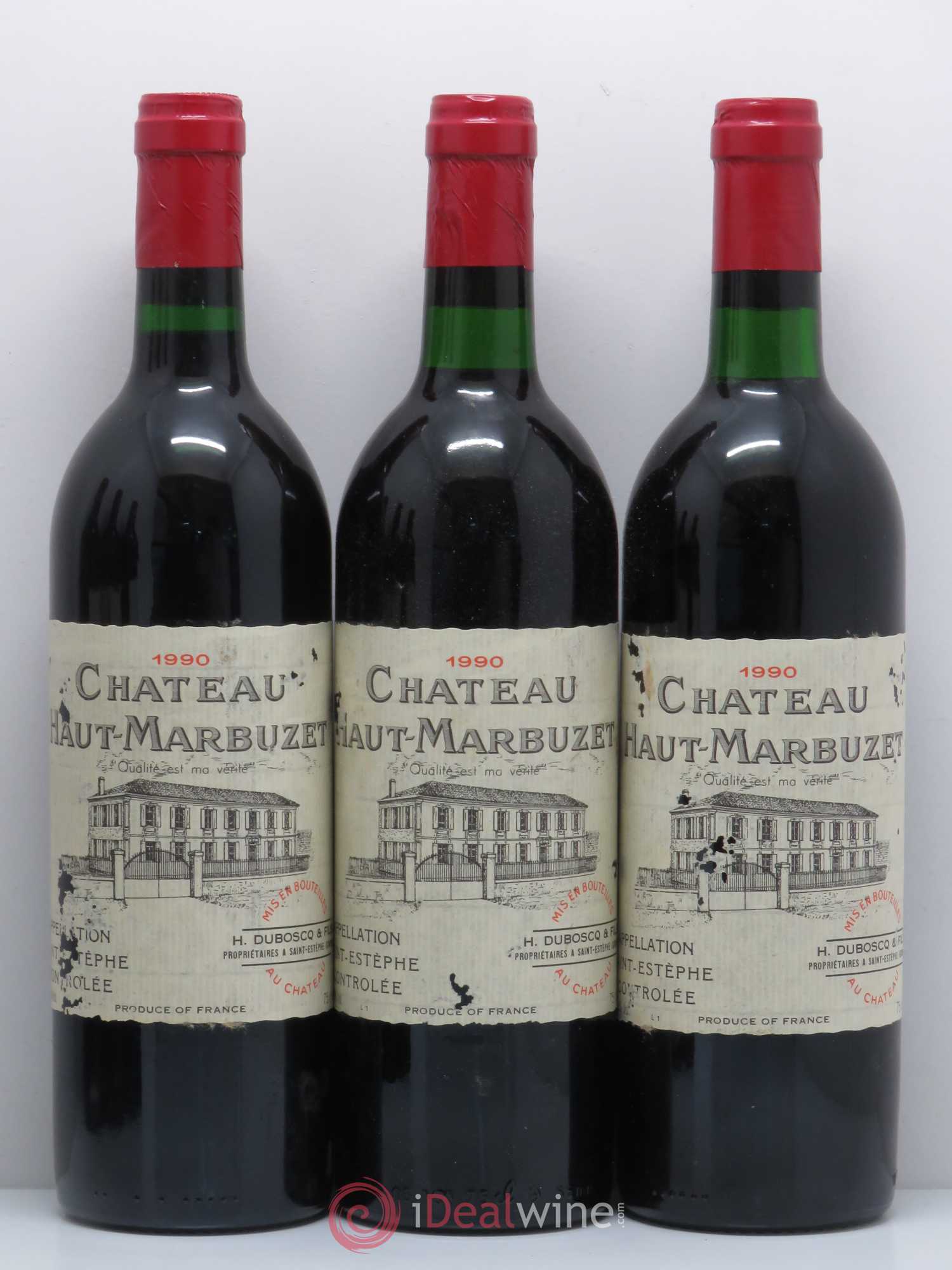 Château Haut Marbuzet 1990 - Lot de 12 bouteilles - 3