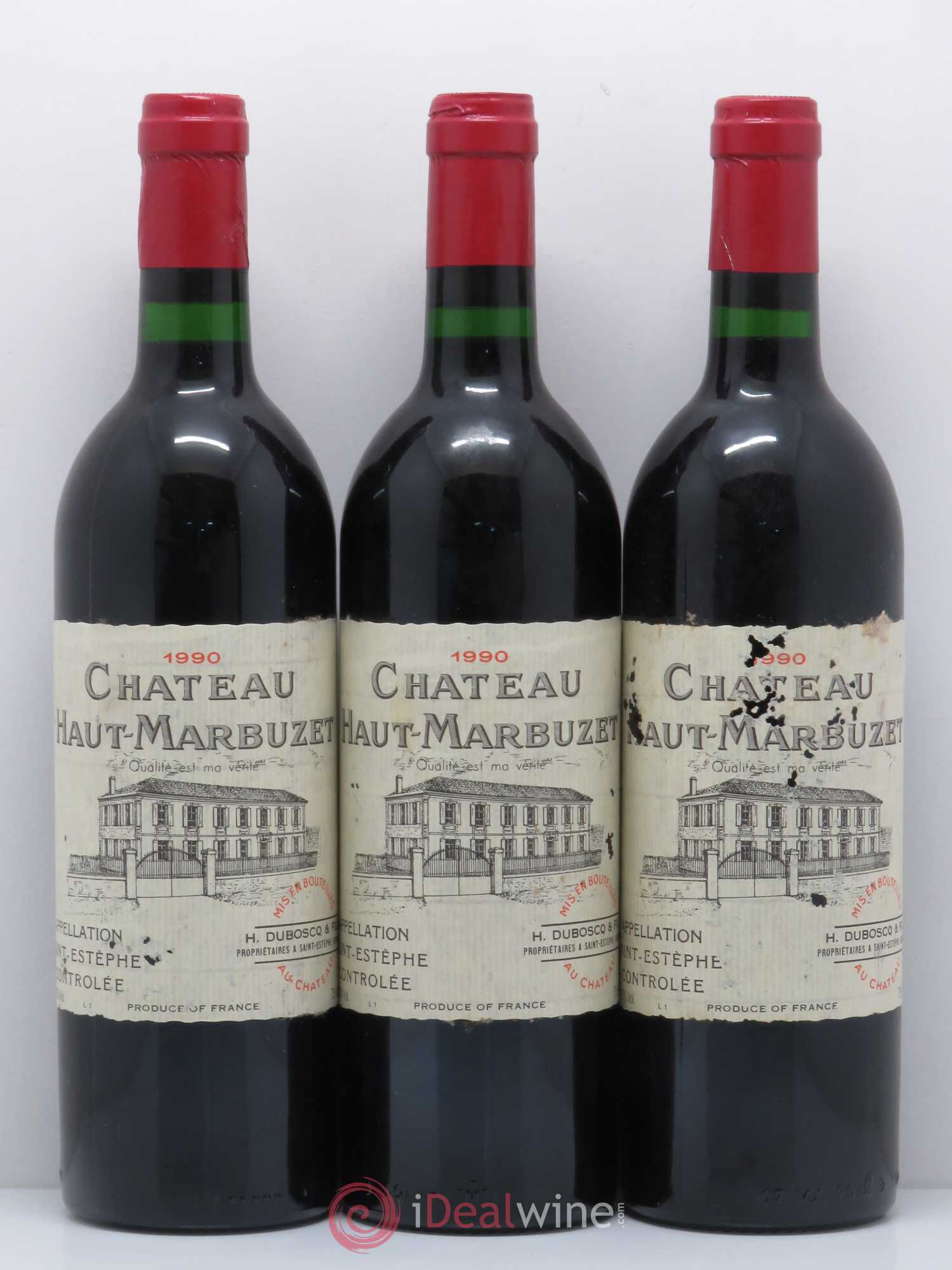 Château Haut Marbuzet 1990 - Lot de 12 bouteilles - 4