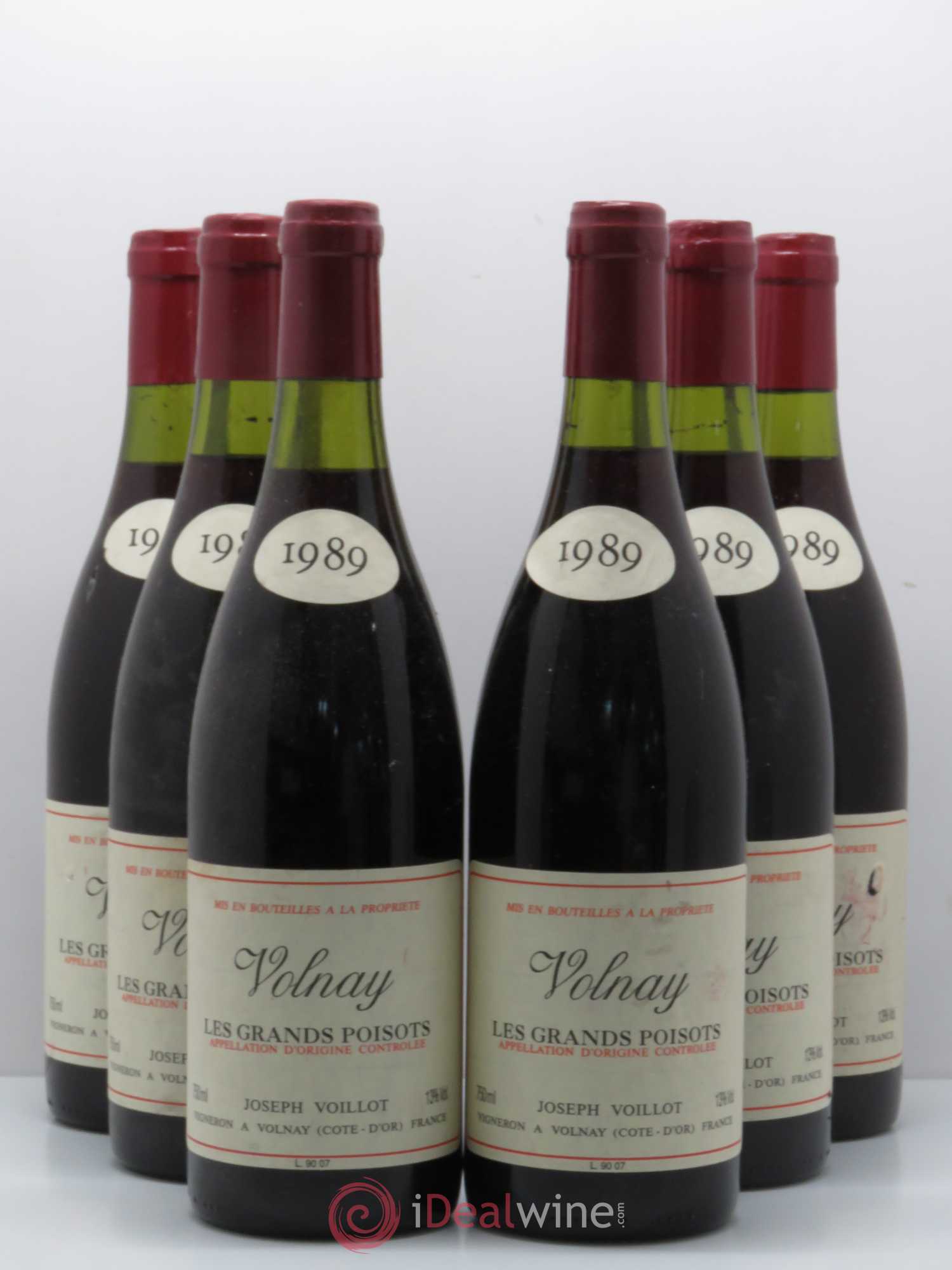 Volnay Les Grands Poisots Joseph Voillot 1989 - Posten von 6 Flaschen - 0