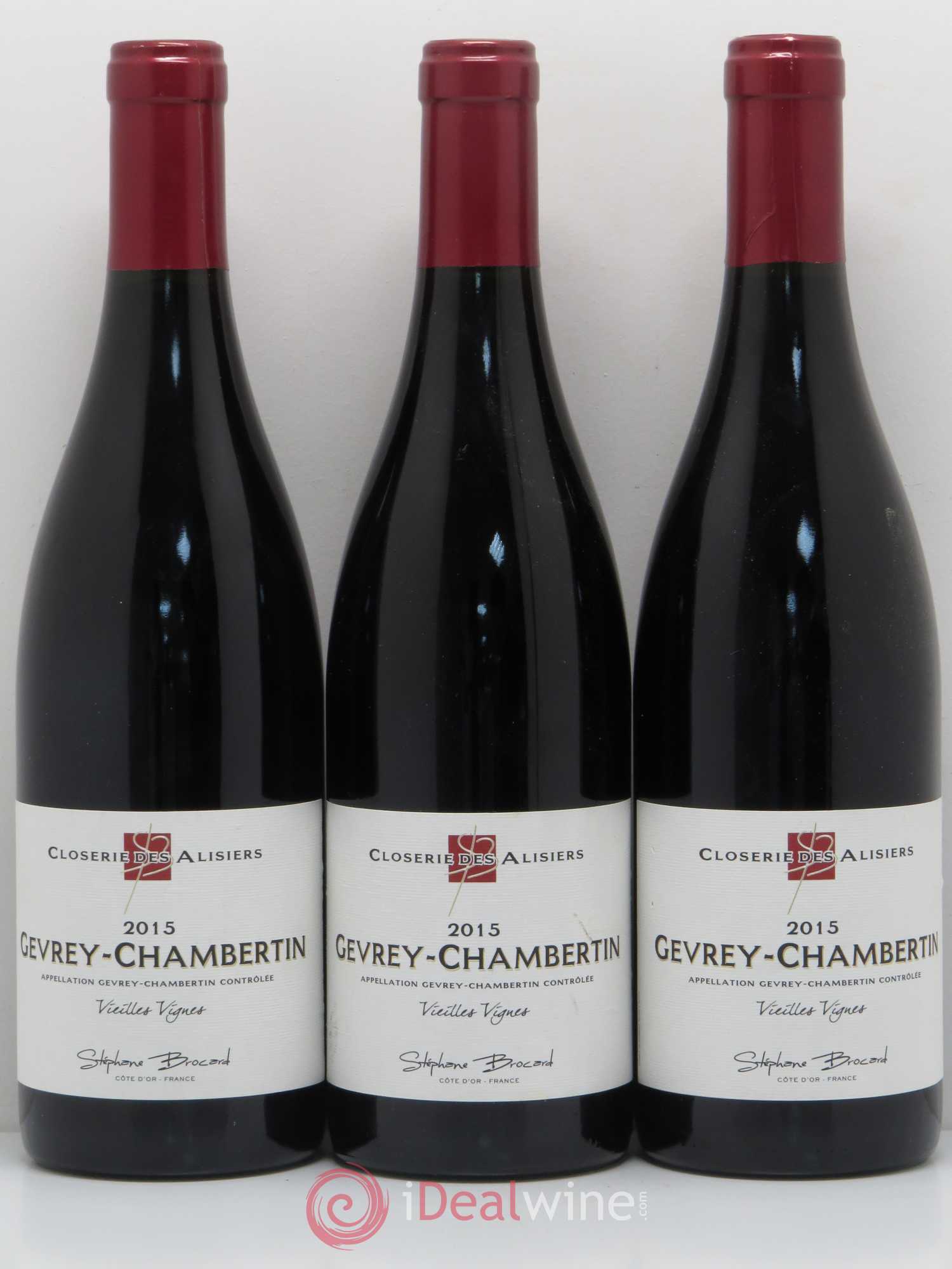 Gevrey-Chambertin Vieilles Vignes Closerie Des Alisiers Stephane Brocard 2015 - Lot de 3 bouteilles - 0