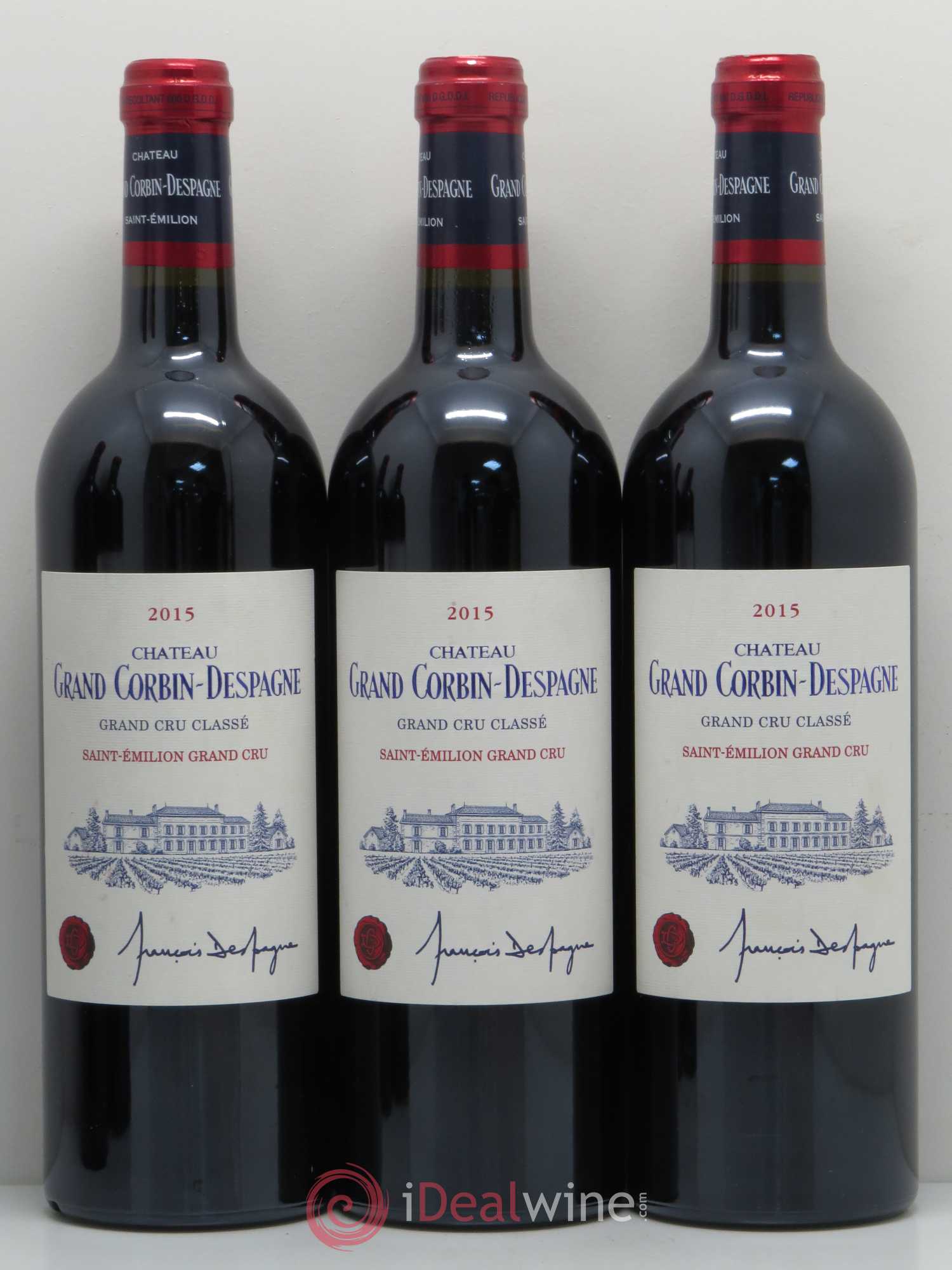 Château Grand Corbin Despagne Grand Cru Classé 2015 - Lot de 5 bouteilles - 1