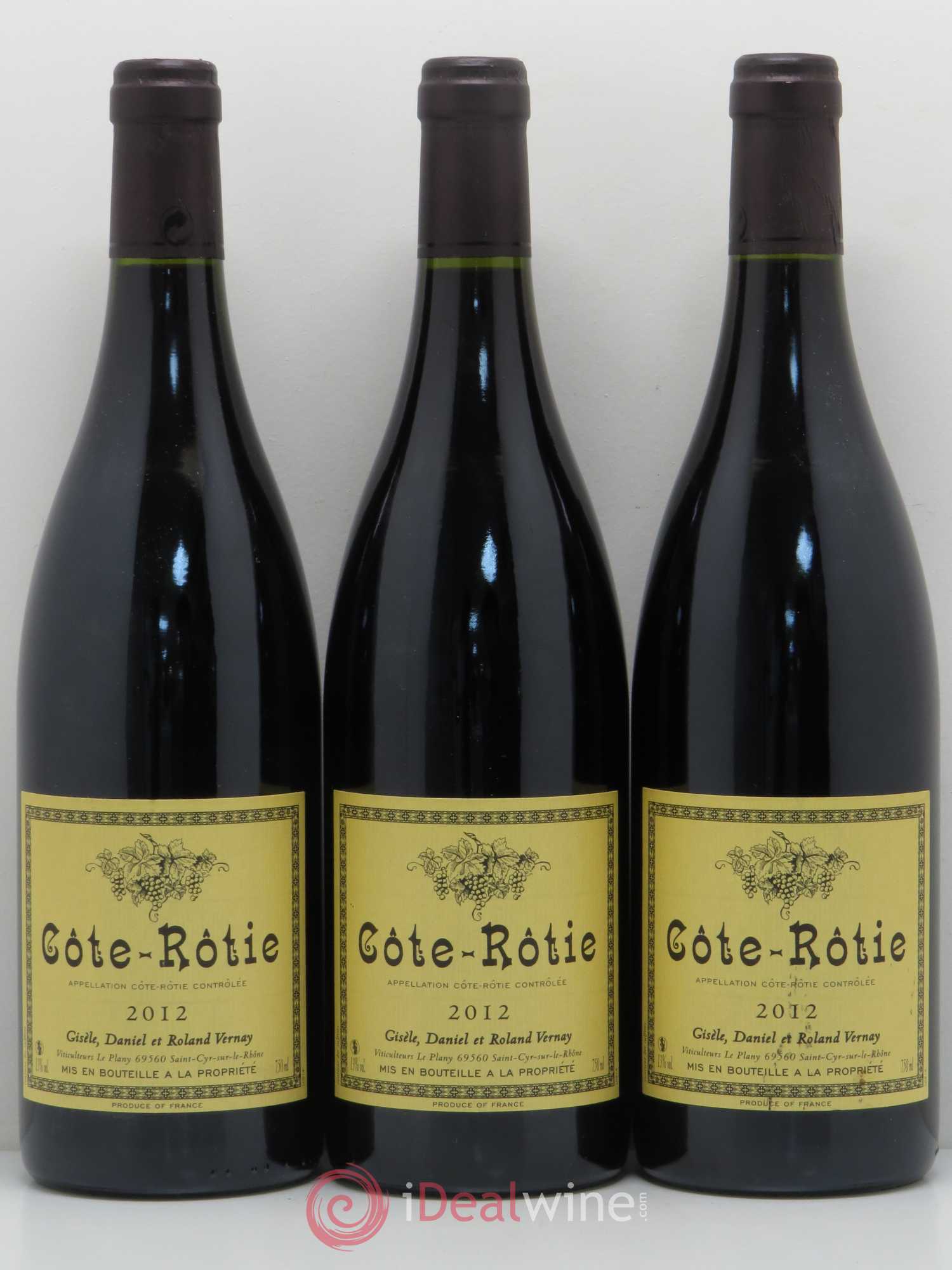 Côte-Rôtie Domaine Gisele Vernay 2012 - Posten von 6 Flaschen - 2