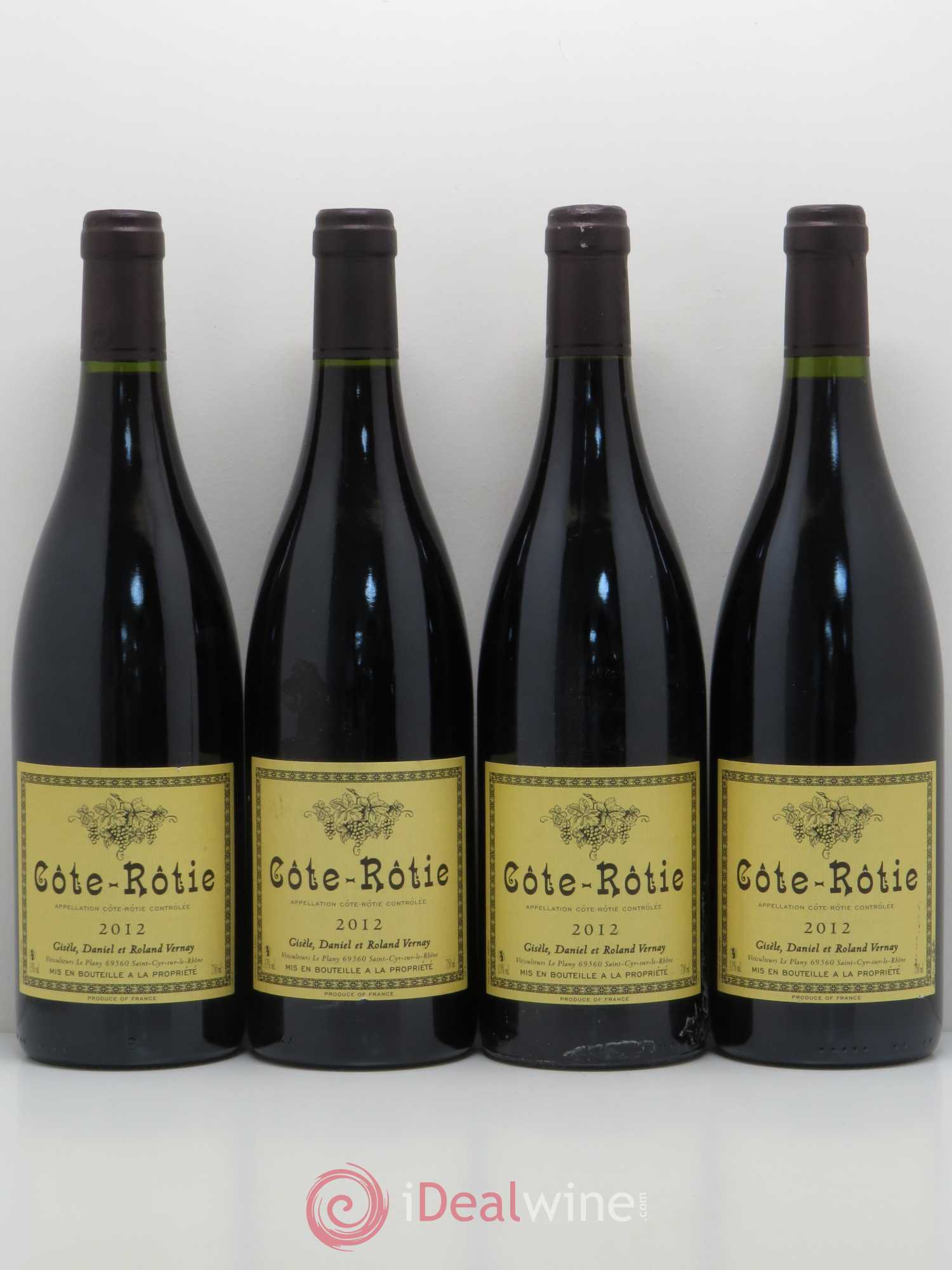 Côte-Rôtie Domaine Gisele Vernay 2012 - Posten von 4 Flaschen - 0