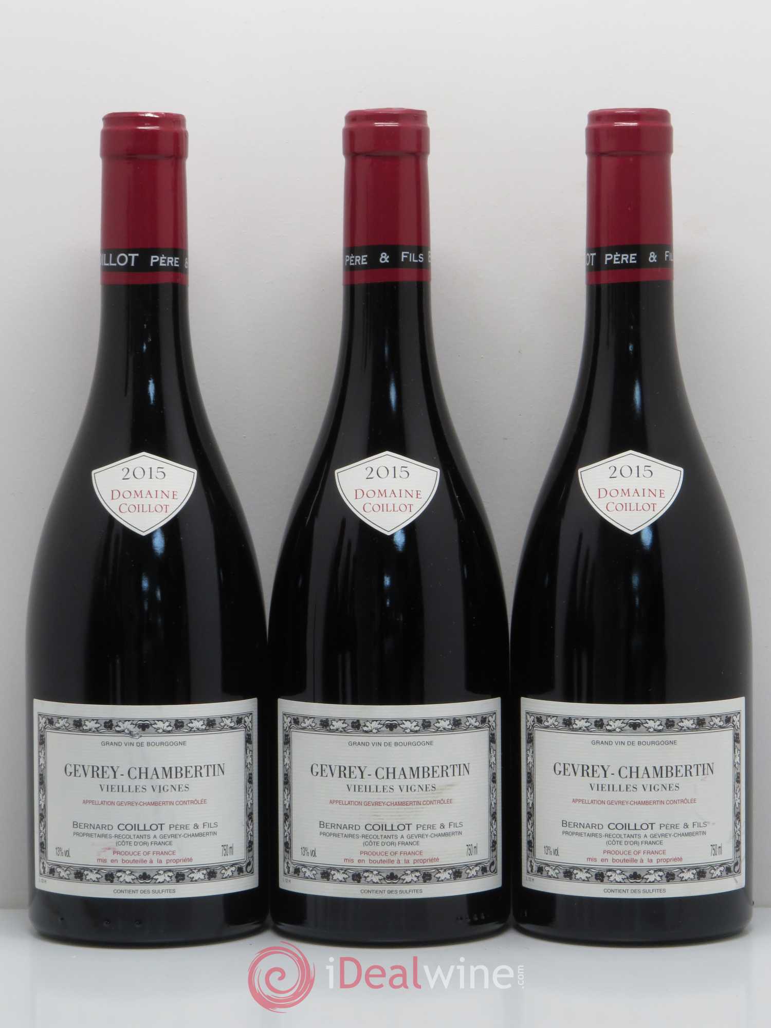 Gevrey-Chambertin Vieilles Vignes Bernard Coillot 2015 - Posten von 6 Flaschen - 1