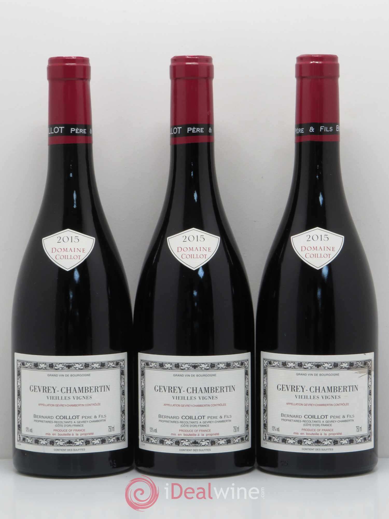Gevrey-Chambertin Vieilles Vignes Bernard Coillot 2015 - Posten von 6 Flaschen - 2