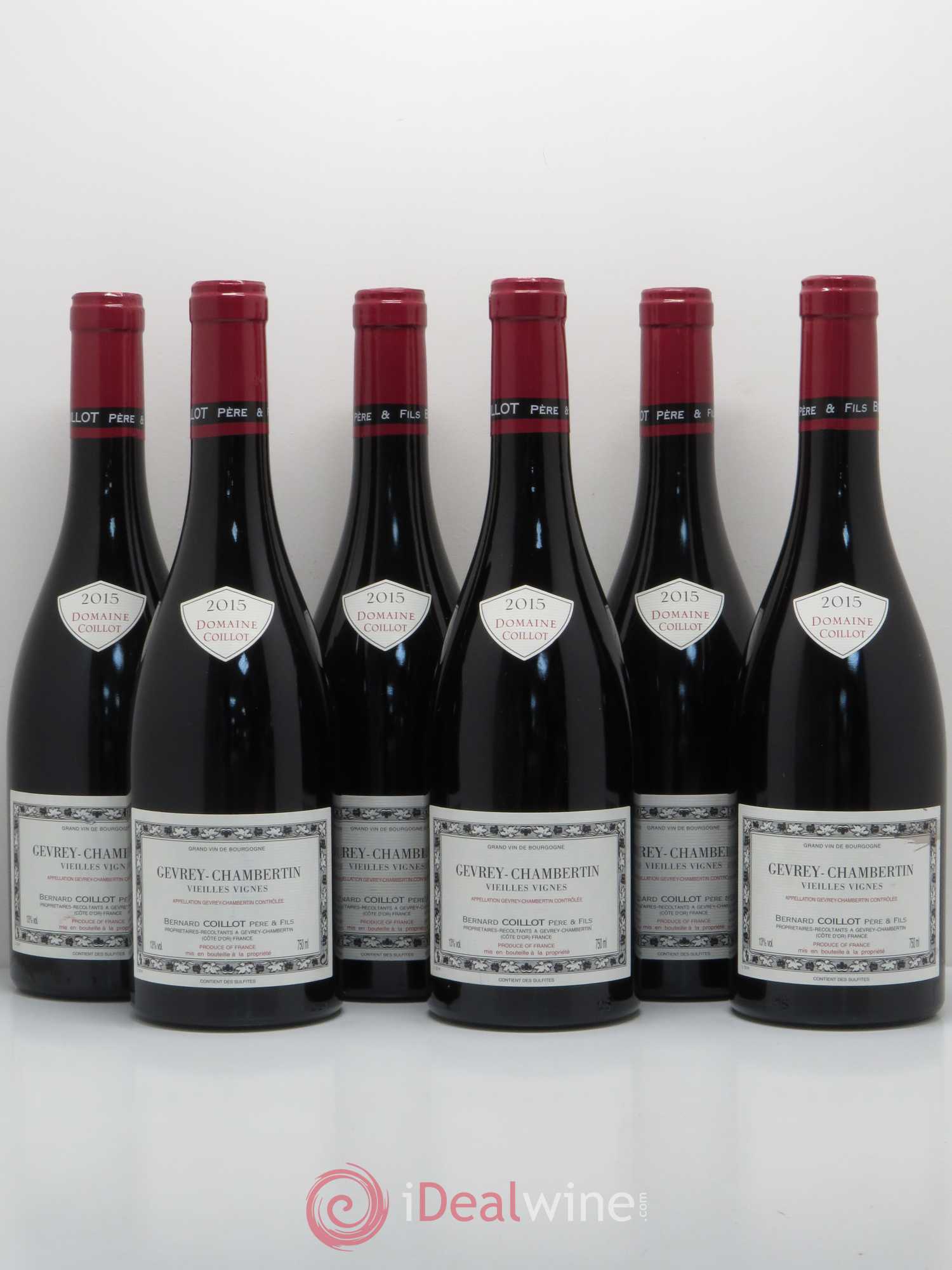 Gevrey-Chambertin Vieilles Vignes Bernard Coillot 2015 - Posten von 6 Flaschen - 0