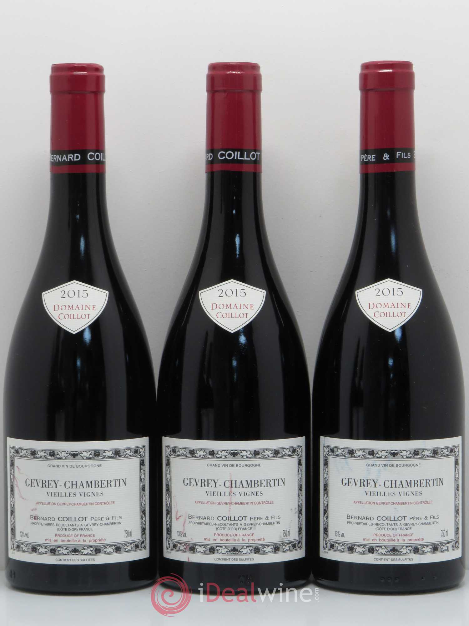 Gevrey-Chambertin Vieilles Vignes Bernard Coillot 2015 - Posten von 5 Flaschen - 1