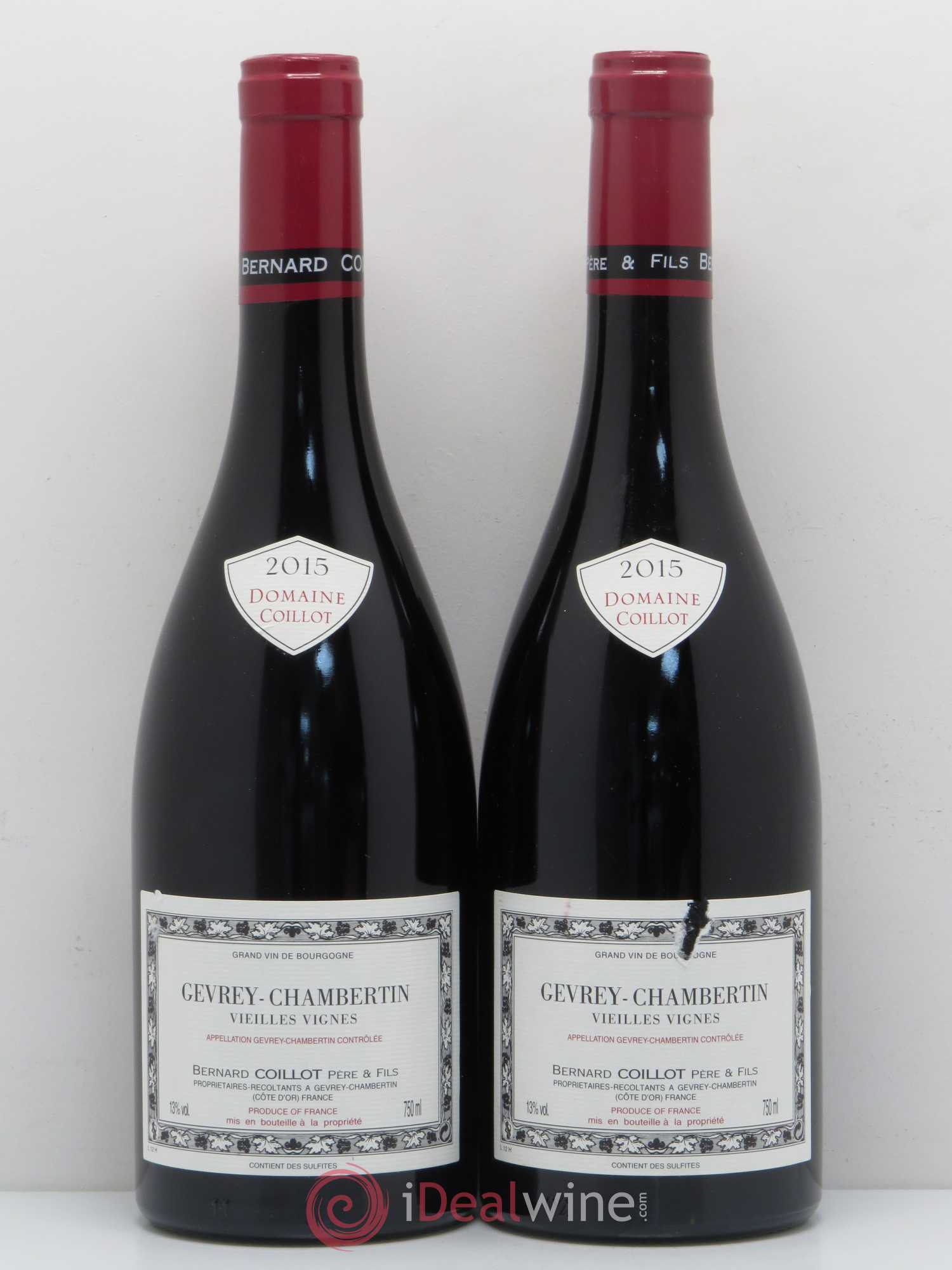 Gevrey-Chambertin Vieilles Vignes Bernard Coillot 2015 - Posten von 5 Flaschen - 2