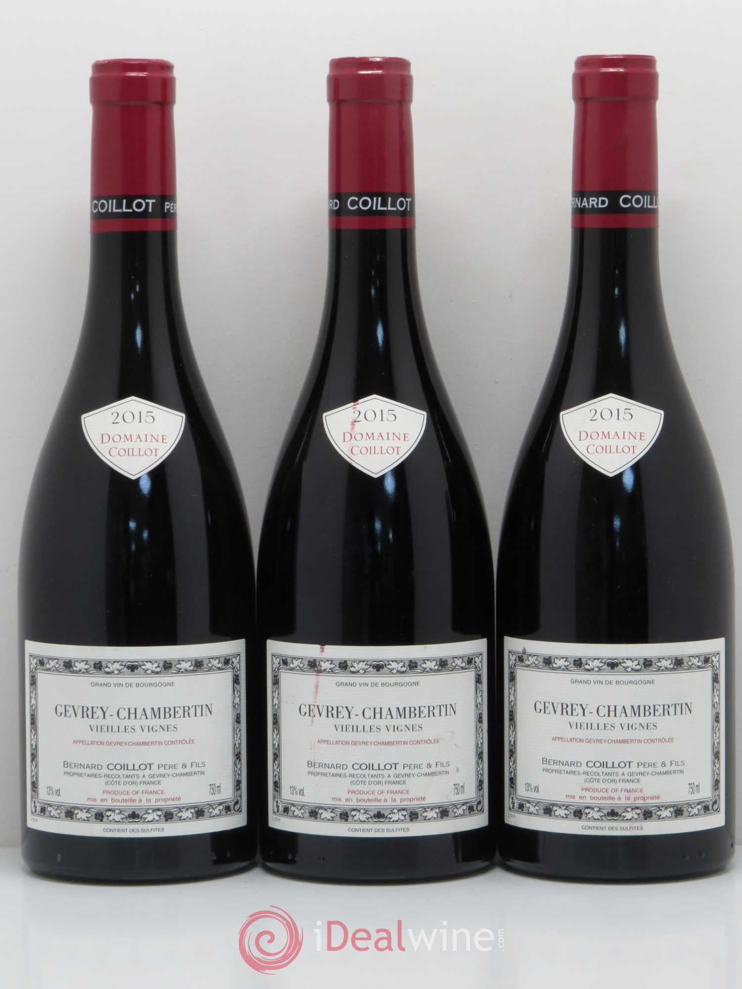 Gevrey-Chambertin Vieilles Vignes Bernard Coillot 2015 - Posten von 6 Flaschen - 2