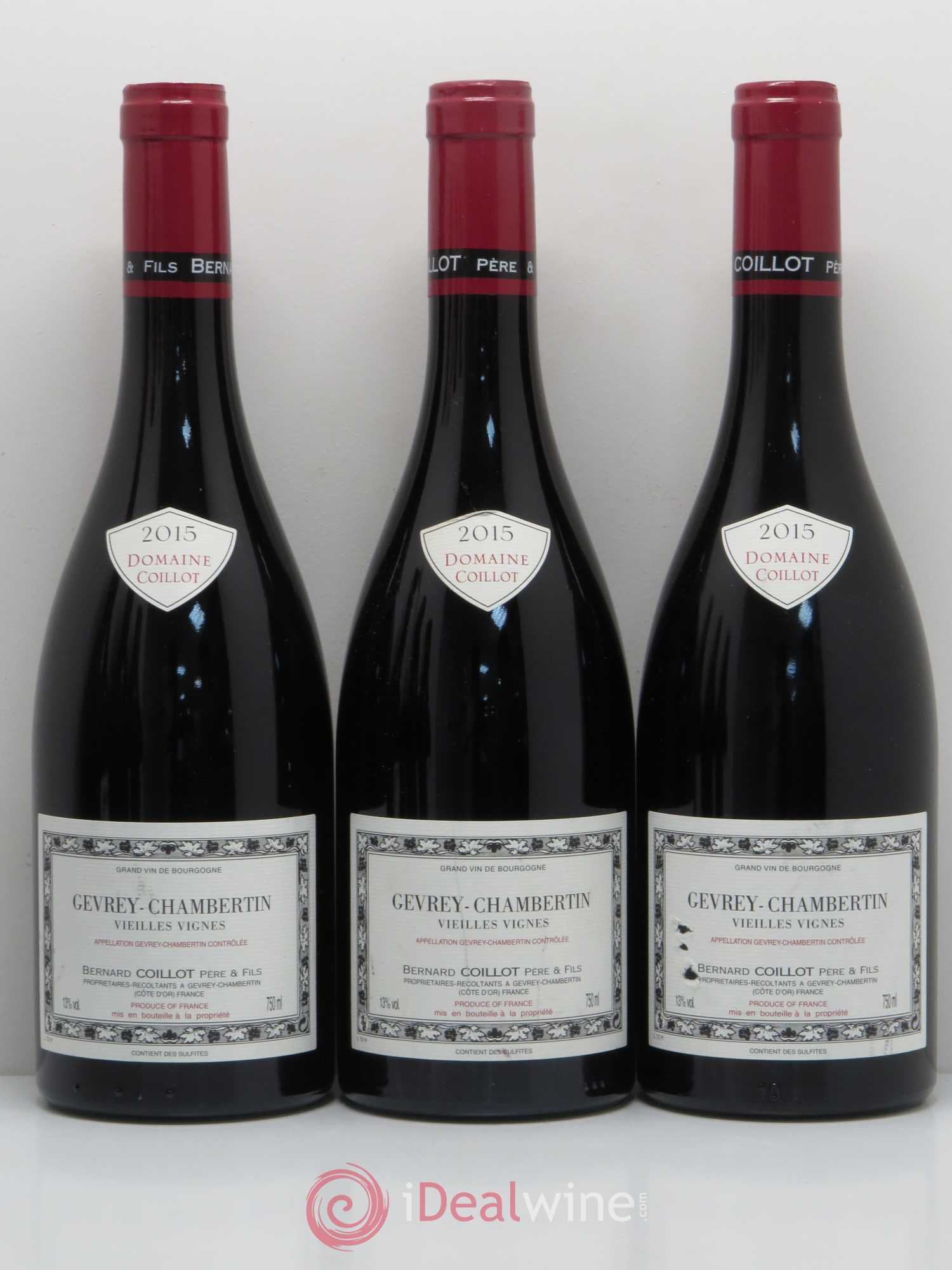 Gevrey-Chambertin Vieilles Vignes Bernard Coillot 2015 - Posten von 6 Flaschen - 1