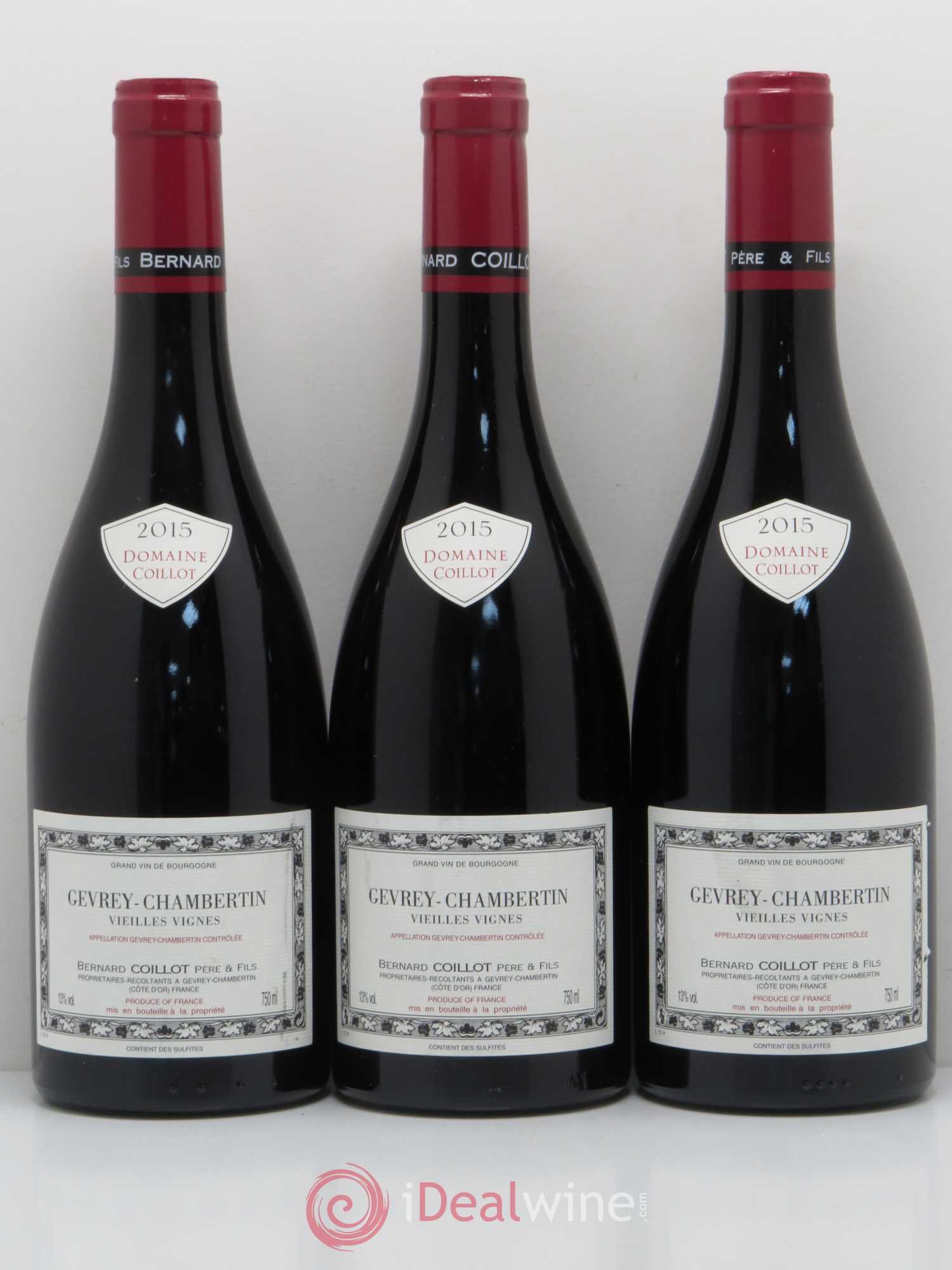 Gevrey-Chambertin Vieilles Vignes Bernard Coillot 2015 - Posten von 6 Flaschen - 2