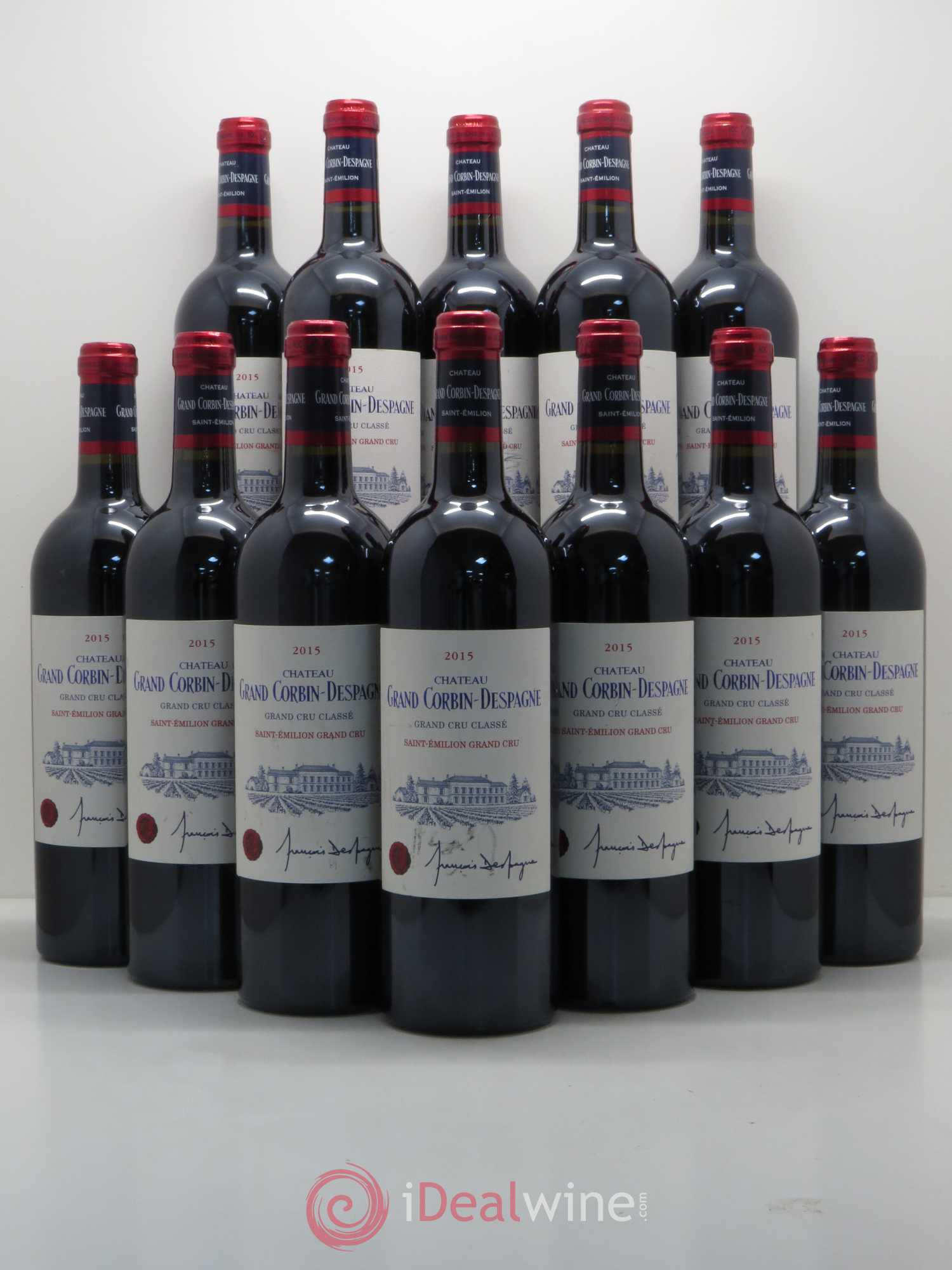 Château Grand Corbin Despagne Grand Cru Classé 2015 - Lot de 12 bouteilles - 0