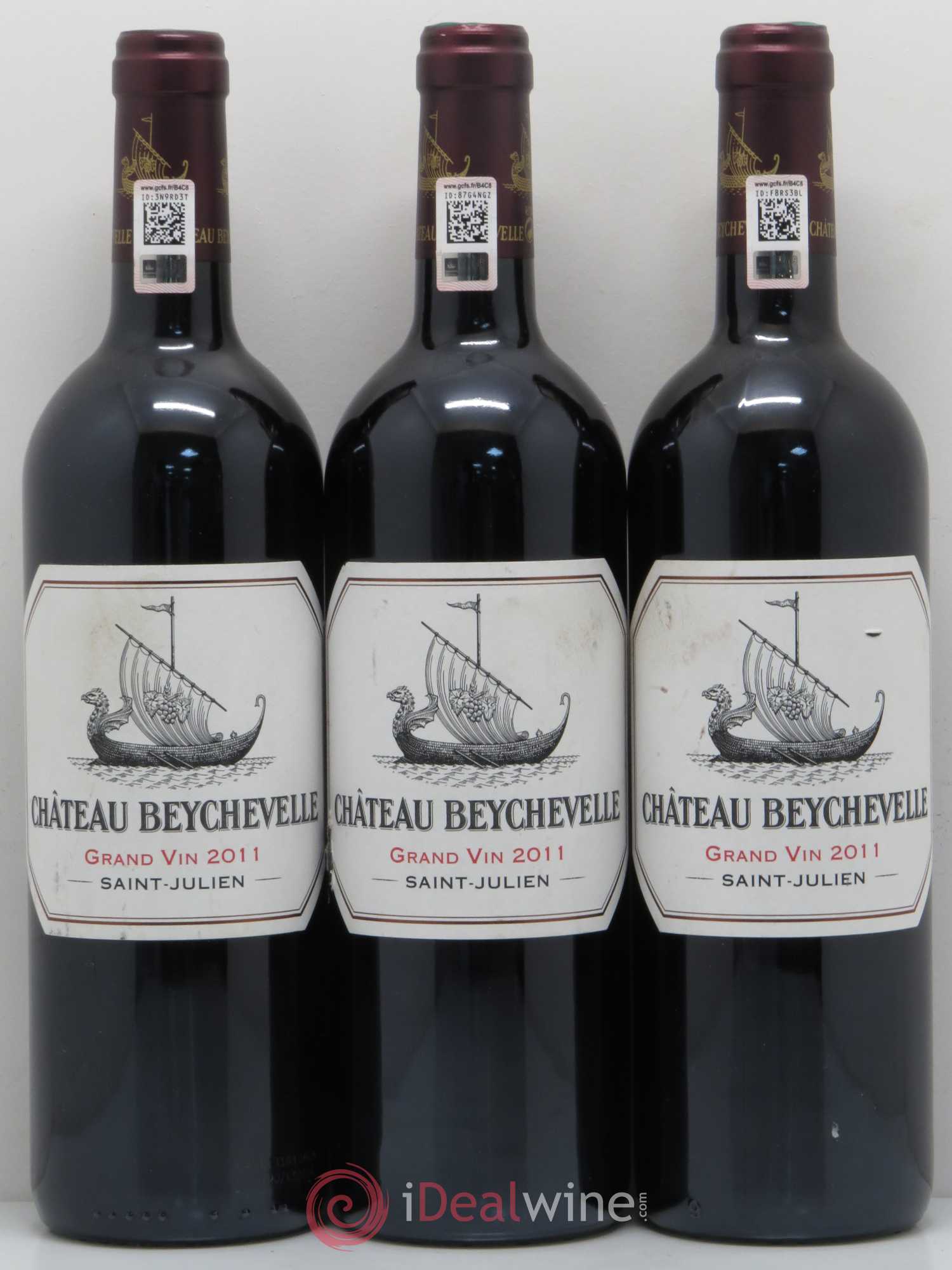 Château Beychevelle 4ème Grand Cru Classé 2011 - Lot de 3 bouteilles - 0