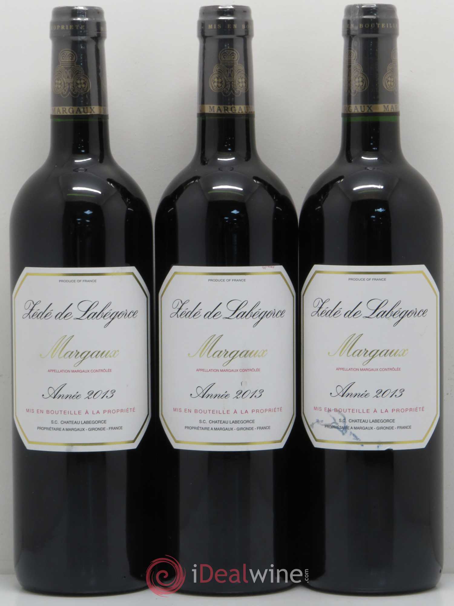 Bordeaux Margaux Zede De Labegorce 2013 - Posten von 6 Flaschen - 2