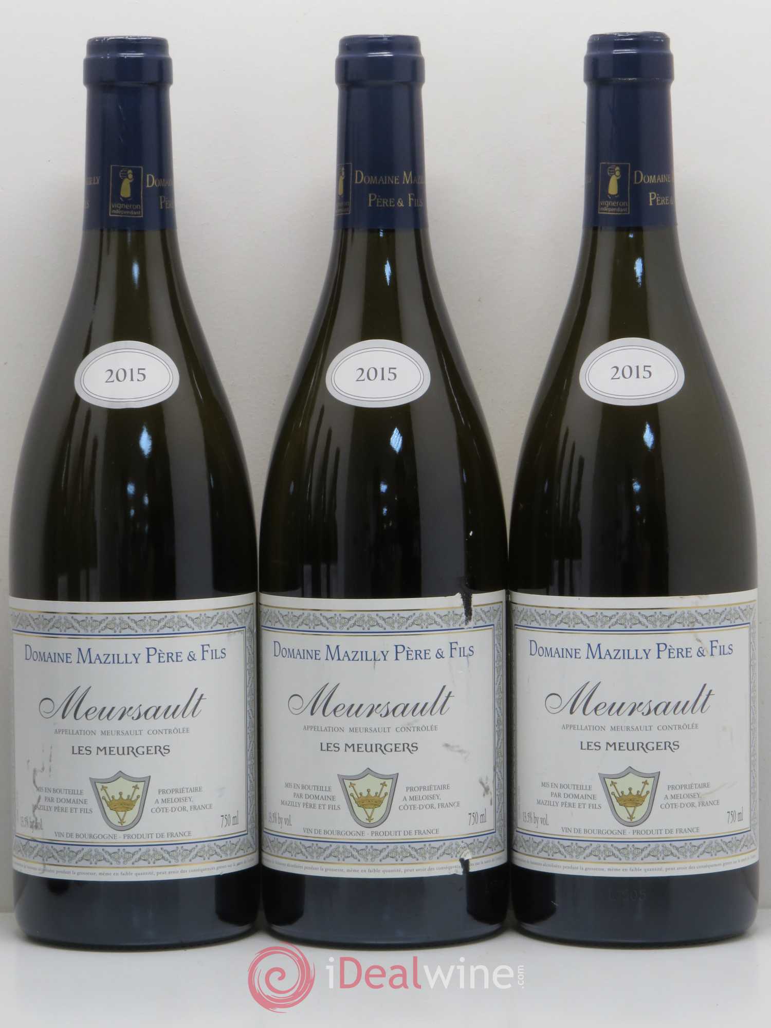 Meursault Les Meurgers - Domaine Mazilly 2015 - Posten von 6 Flaschen - 1