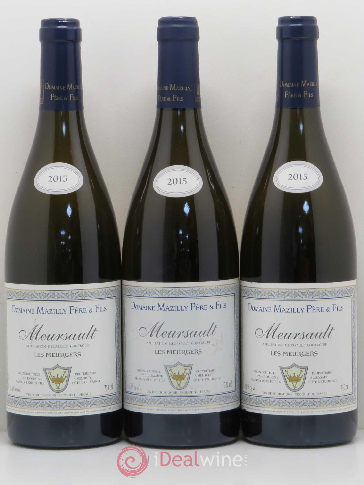 Meursault Les Meurgers - Domaine Mazilly 2015 - Posten von 6 Flaschen - 2