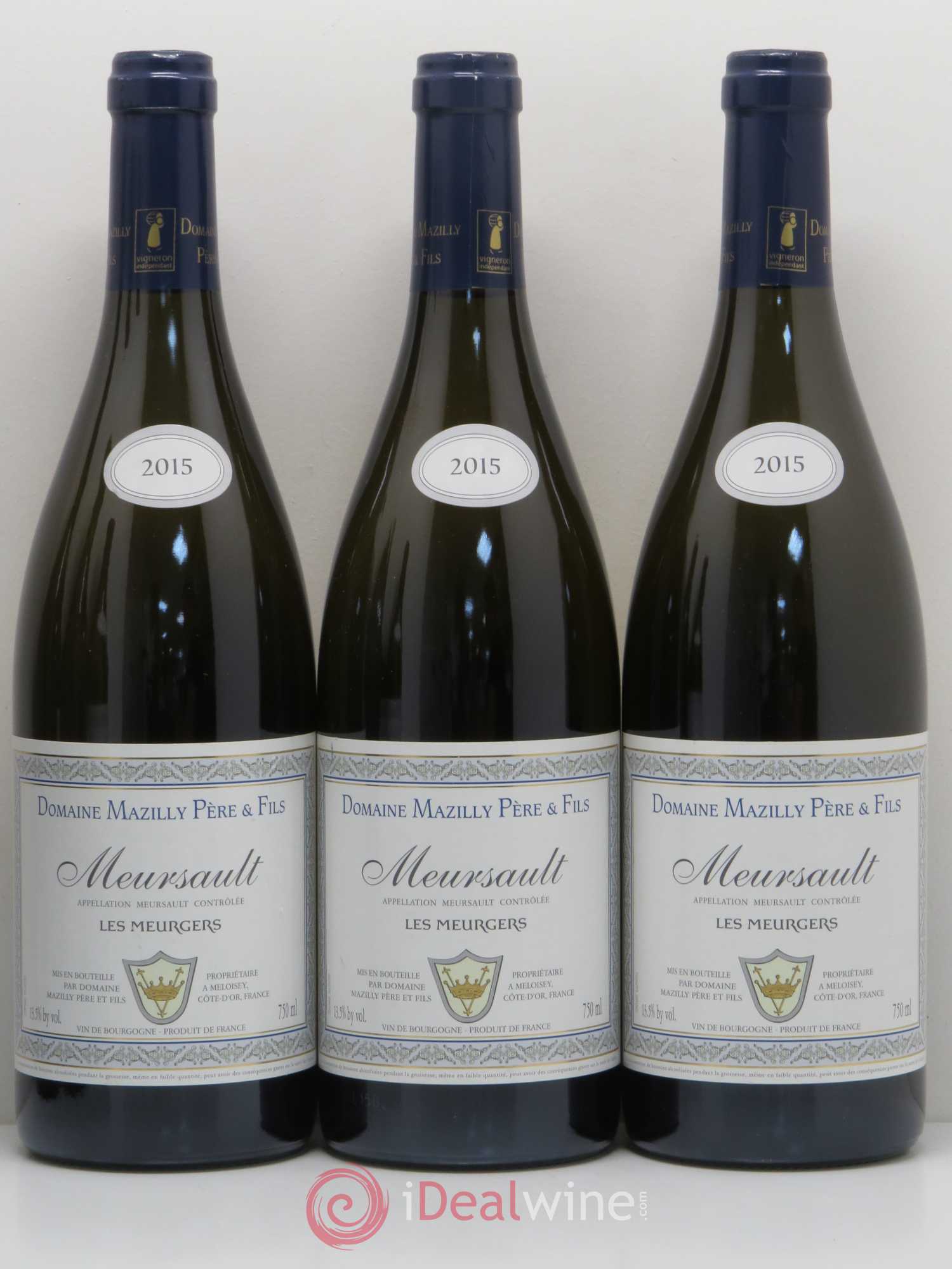 Meursault Les Meurgers - Domaine Mazilly 2015 - Posten von 6 Flaschen - 1