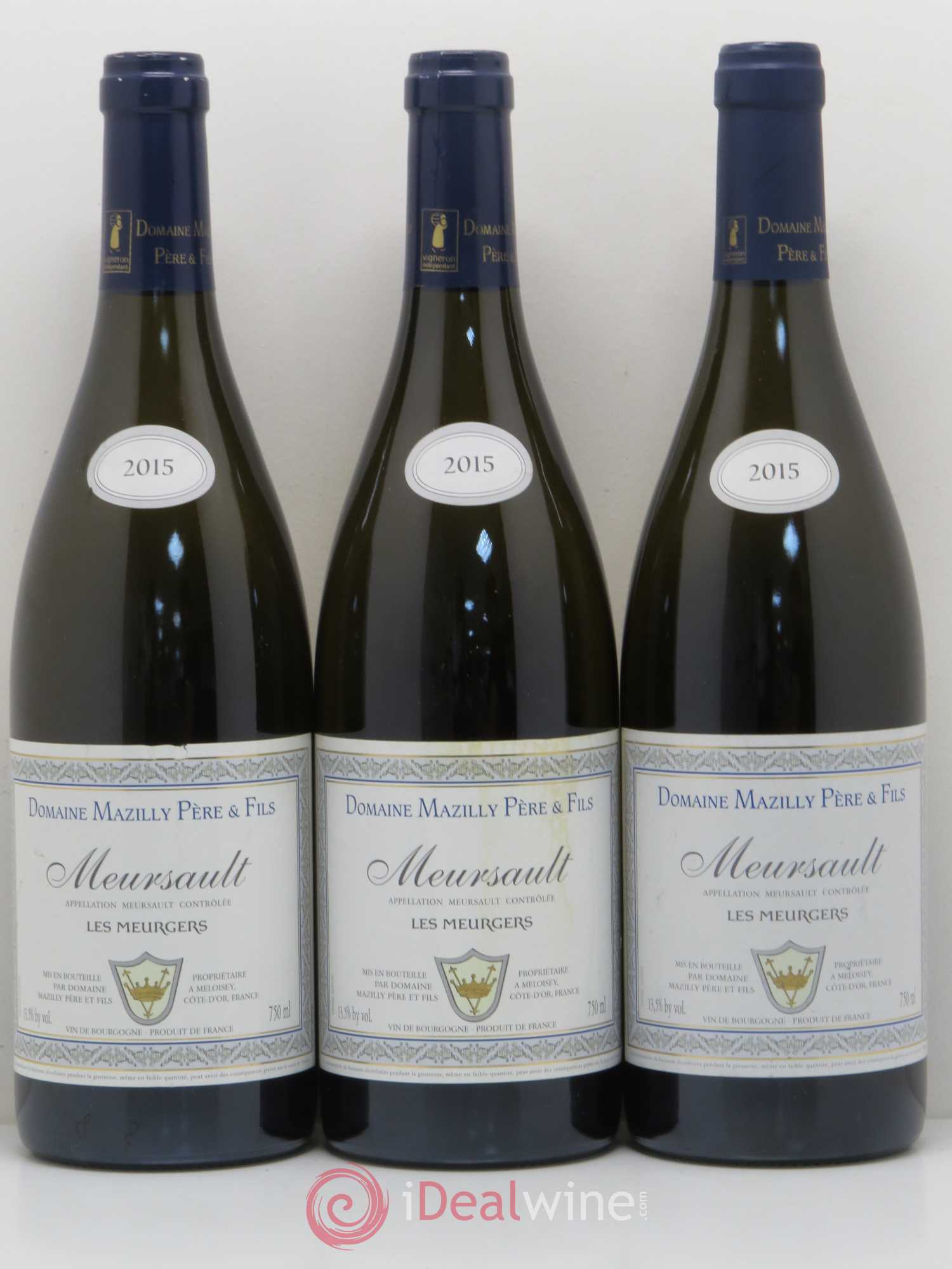 Meursault Les Meurgers - Domaine Mazilly 2015 - Posten von 6 Flaschen - 2