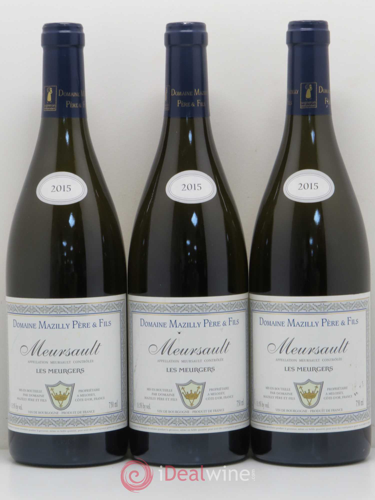 Meursault Les Meurgers Domaine Mazilly Père & Fils 2015 - Posten von 3 Flaschen - 0