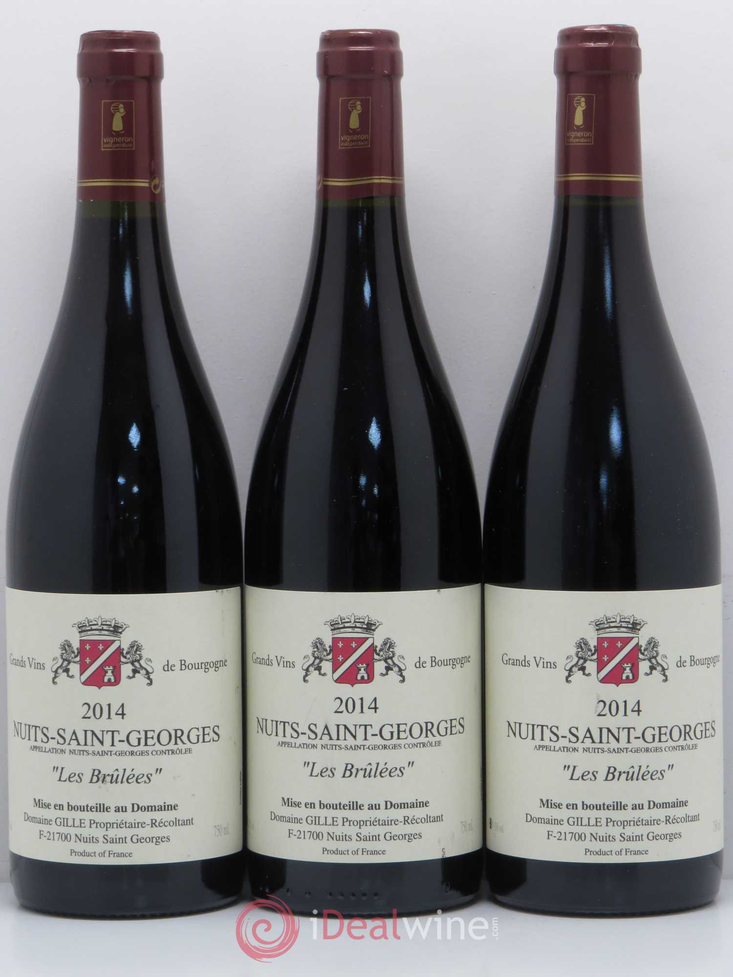 Nuits-Saint-Georges Les Brûlees Domaine Gille 2014 - Posten von 6 Flaschen - 2