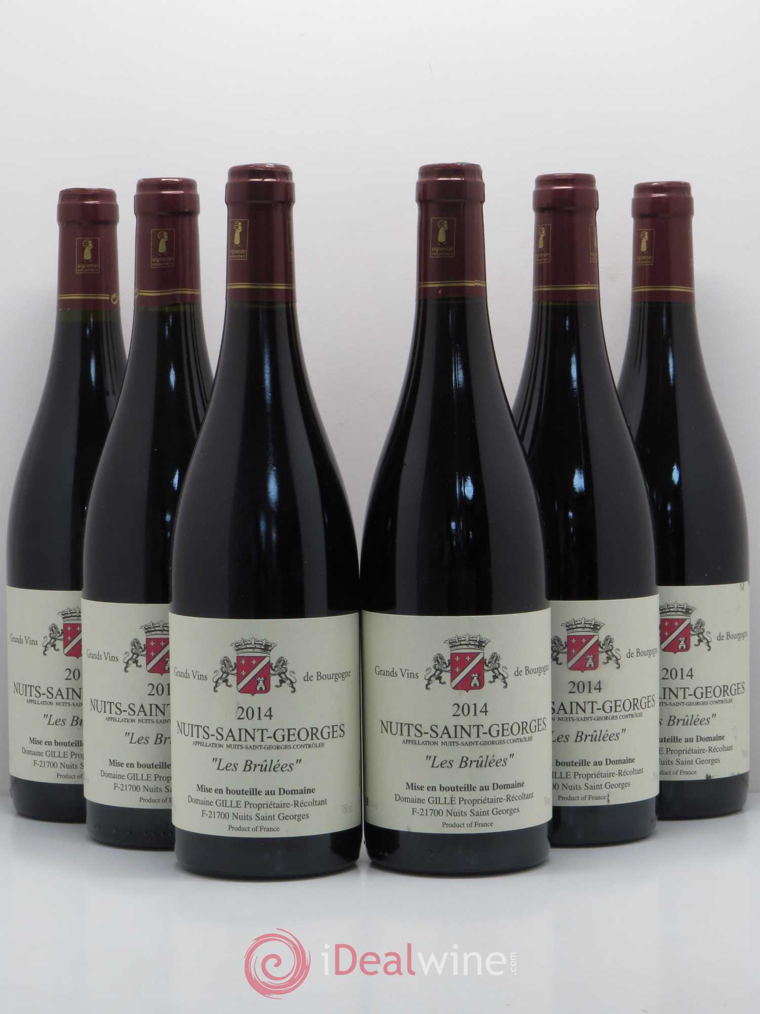 Nuits-Saint-Georges Les Brûlees Domaine Gille 2014 - Posten von 6 Flaschen - 0