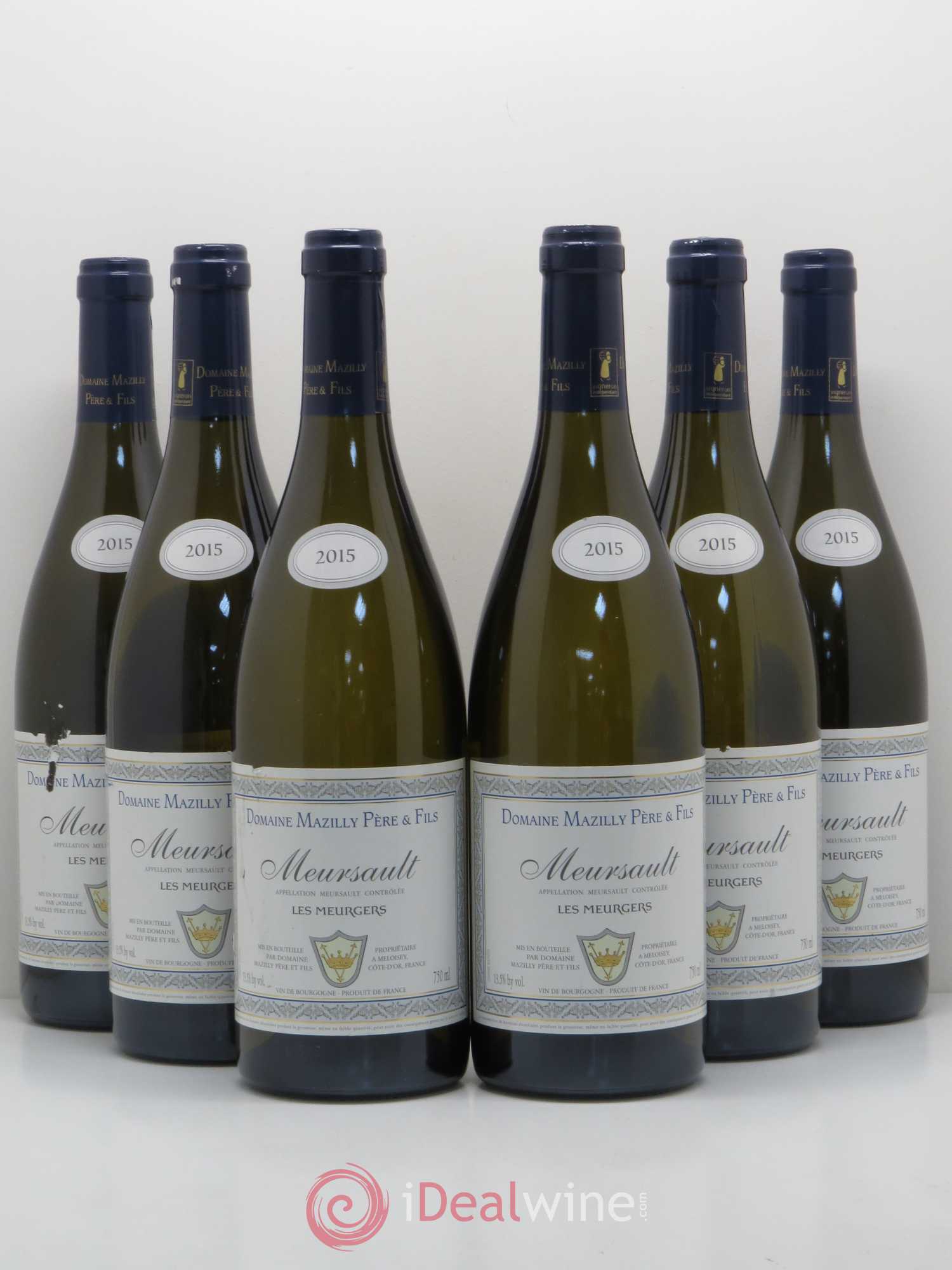 Meursault Les Meurgers Domaine Mazilly Père & Fils 2015 - Posten von 6 Flaschen - 0