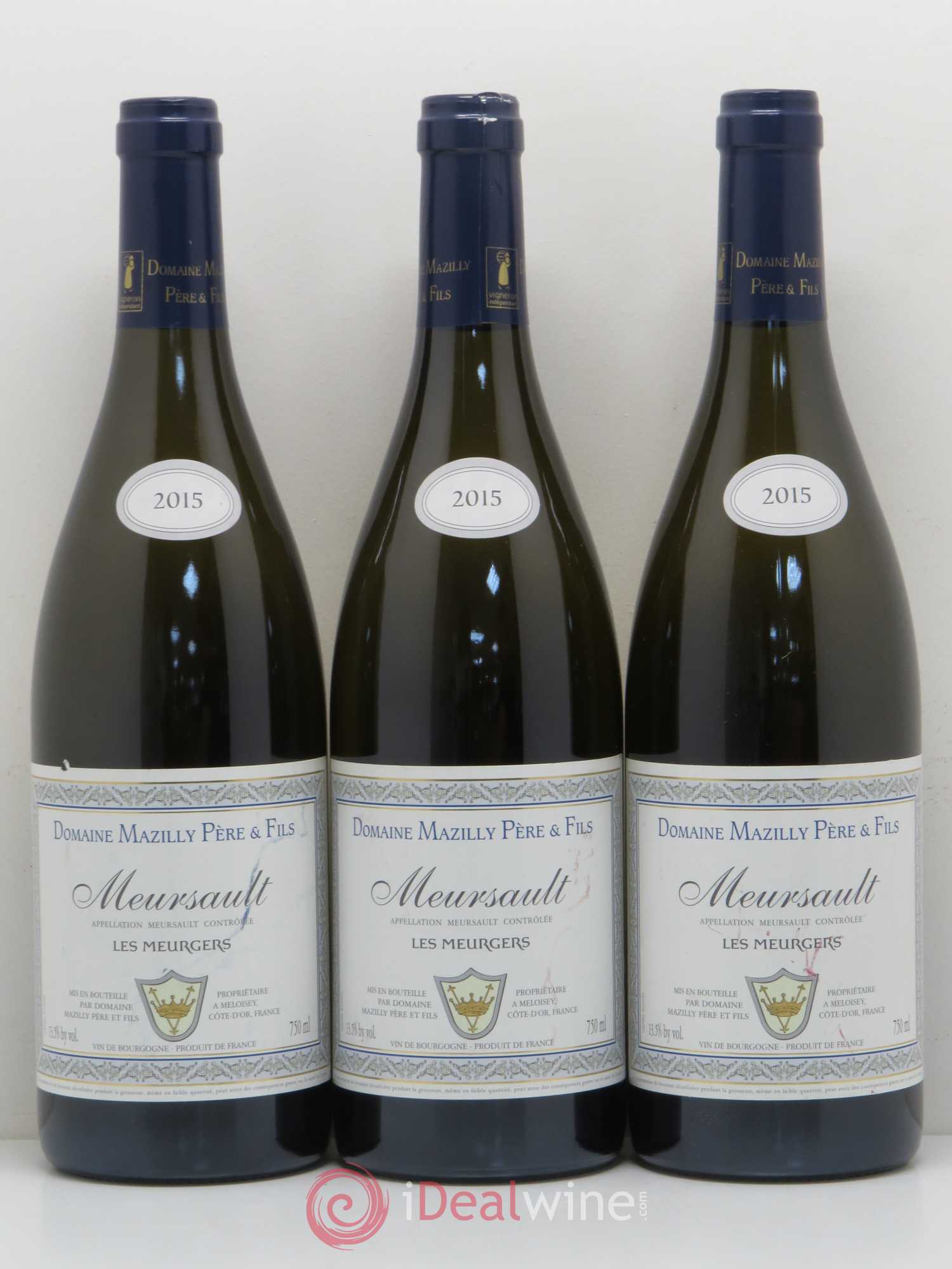 Meursault Les Meurgers Domaine Mazilly Père & Fils 2015 - Posten von 3 Flaschen - 0