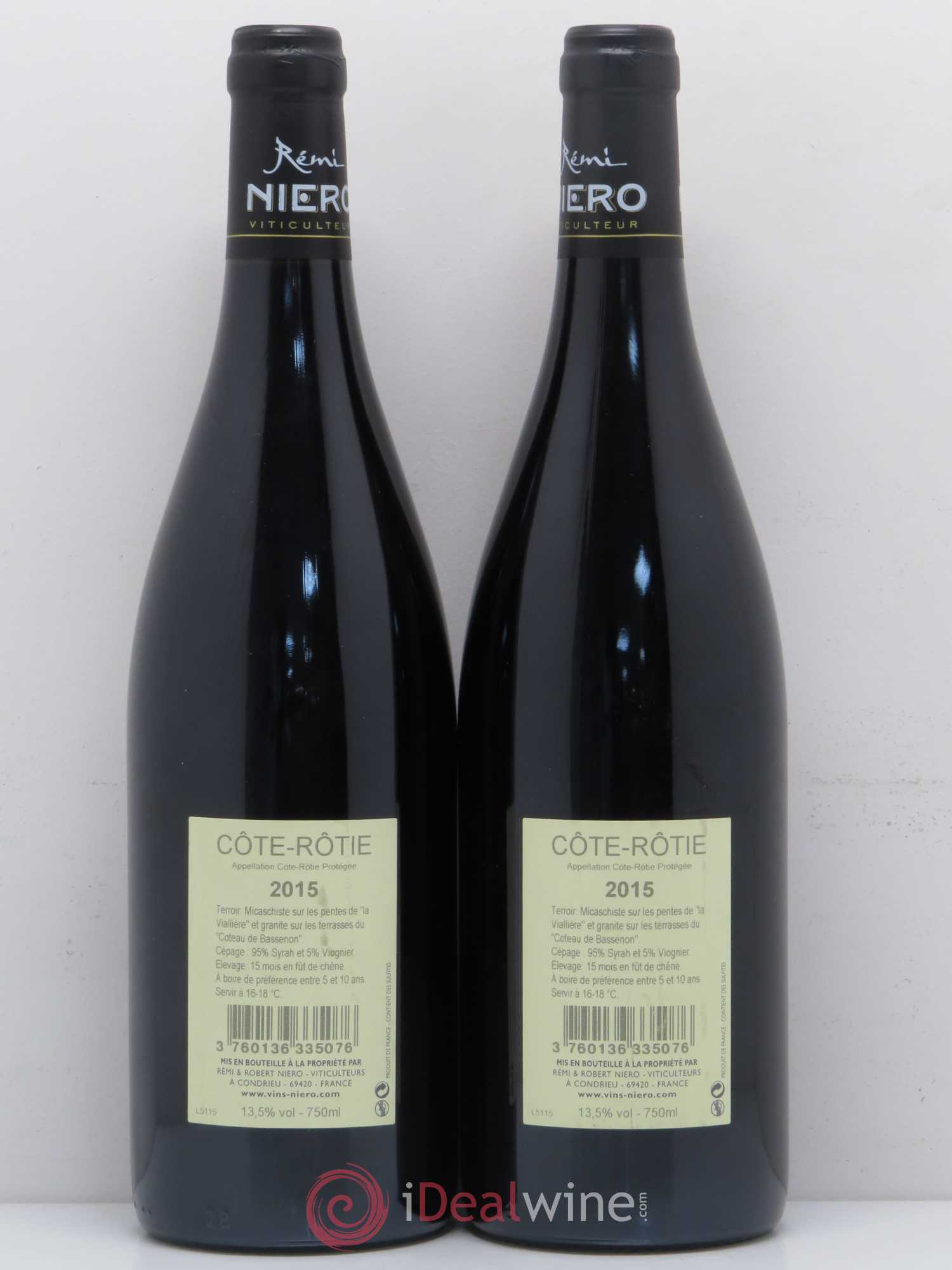 Côte-Rôtie Remi Niero 2015 - Lot de 5 bouteilles - 4