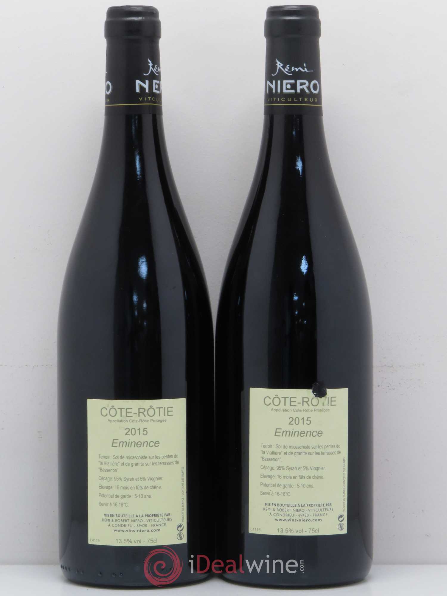 Côte-Rôtie éminence Remi Niero 2015 - Posten von 2 Flaschen - 1