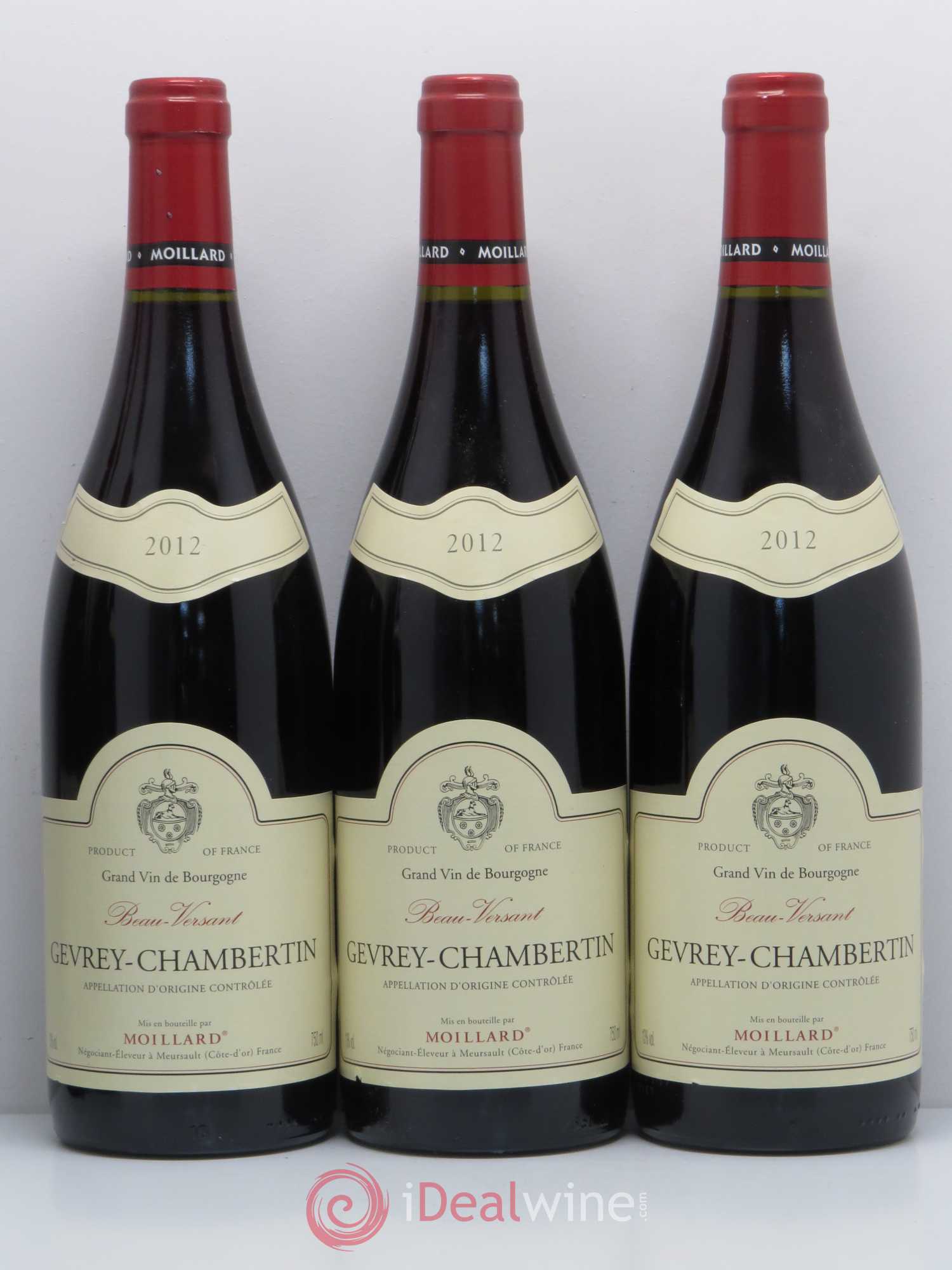 Gevrey-Chambertin Beau Versant Moillard 2012 - Lot de 5 bouteilles - 1