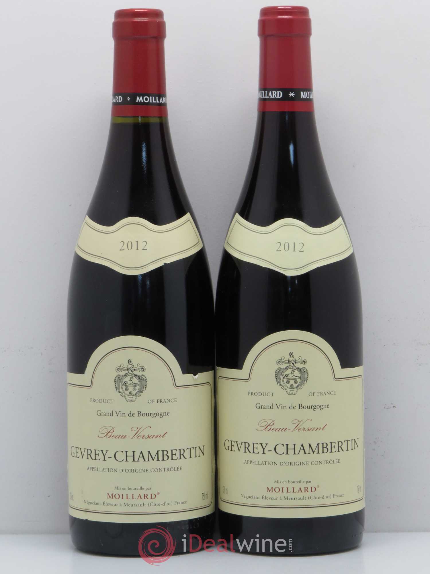 Gevrey-Chambertin Beau Versant Moillard 2012 - Lot de 5 bouteilles - 2