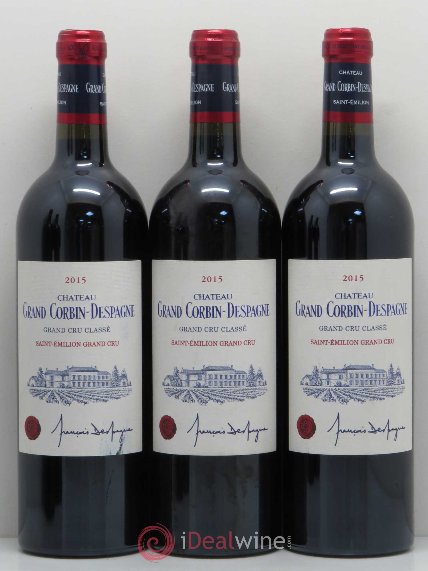 Château Grand Corbin Despagne Grand Cru Classé 2015 - Lot de 5 bouteilles - 1