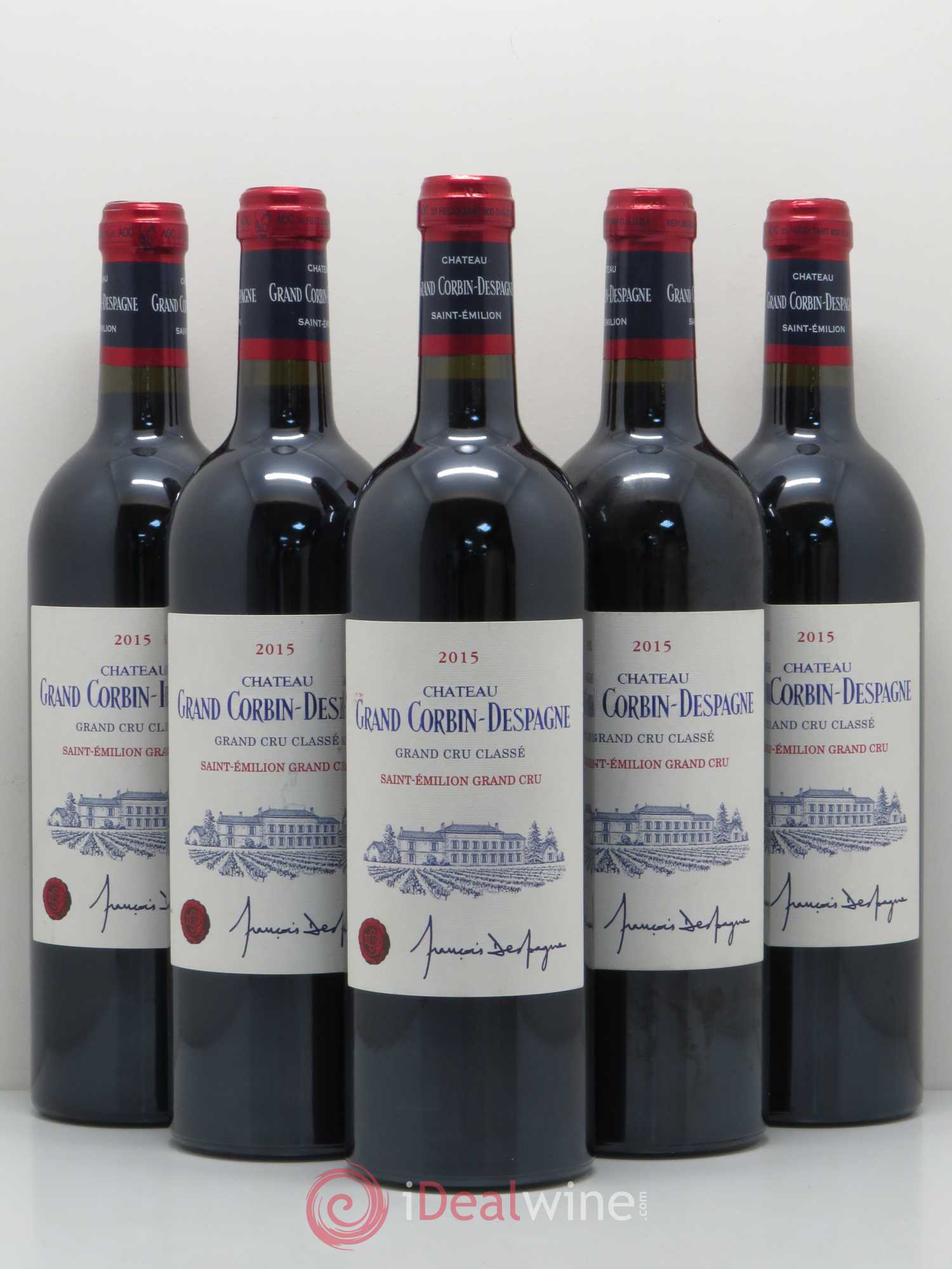 Château Grand Corbin Despagne Grand Cru Classé 2015 - Lot de 5 bouteilles - 0