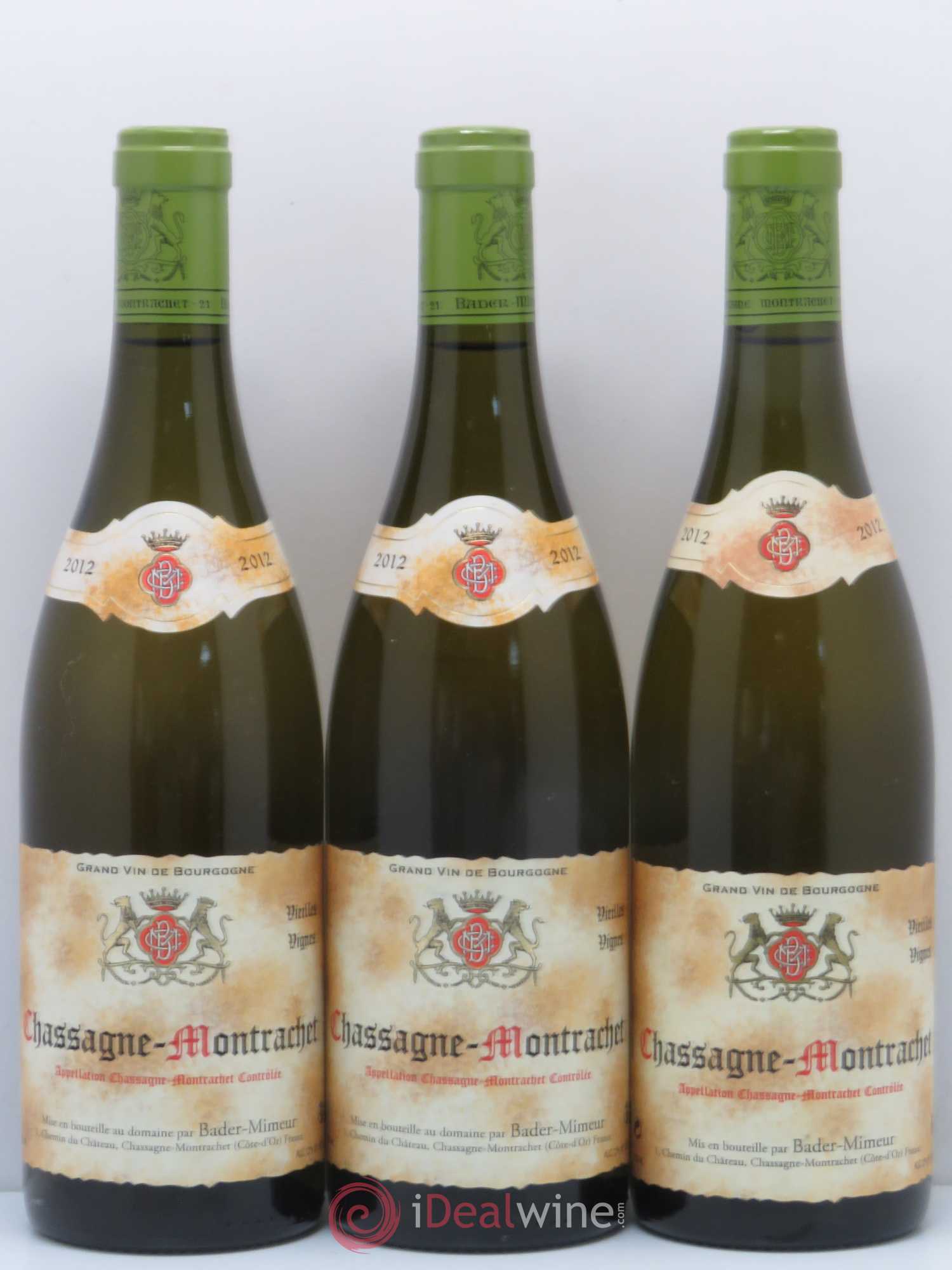 Chassagne-Montrachet Vieilles Vignes Bader-Mimeur 2012 - Posten von 3 Flaschen - 0
