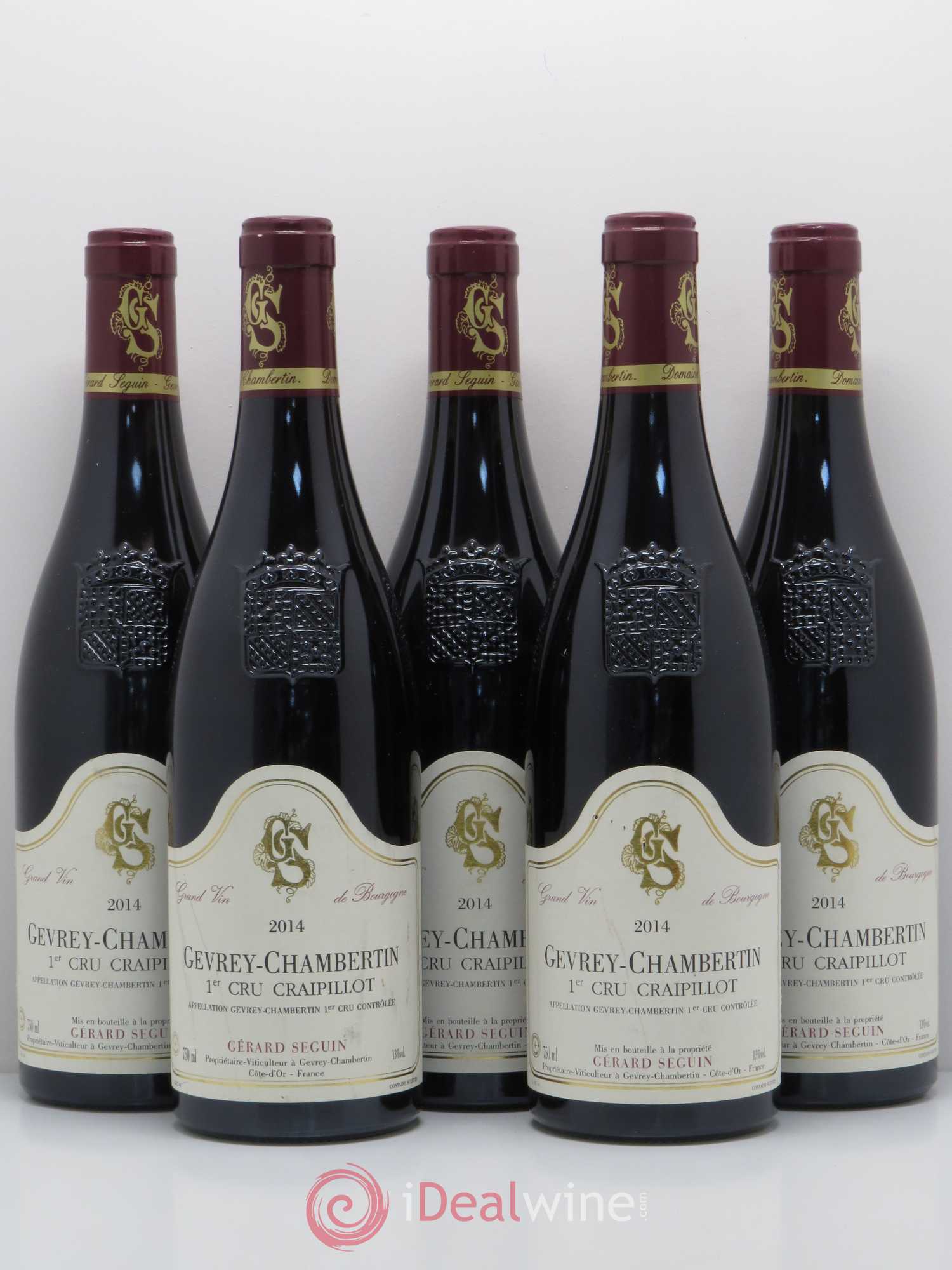 Gevrey-Chambertin 1er Cru Craipillot Gerard Seguin 2014 - Posten von 5 Flaschen - 0