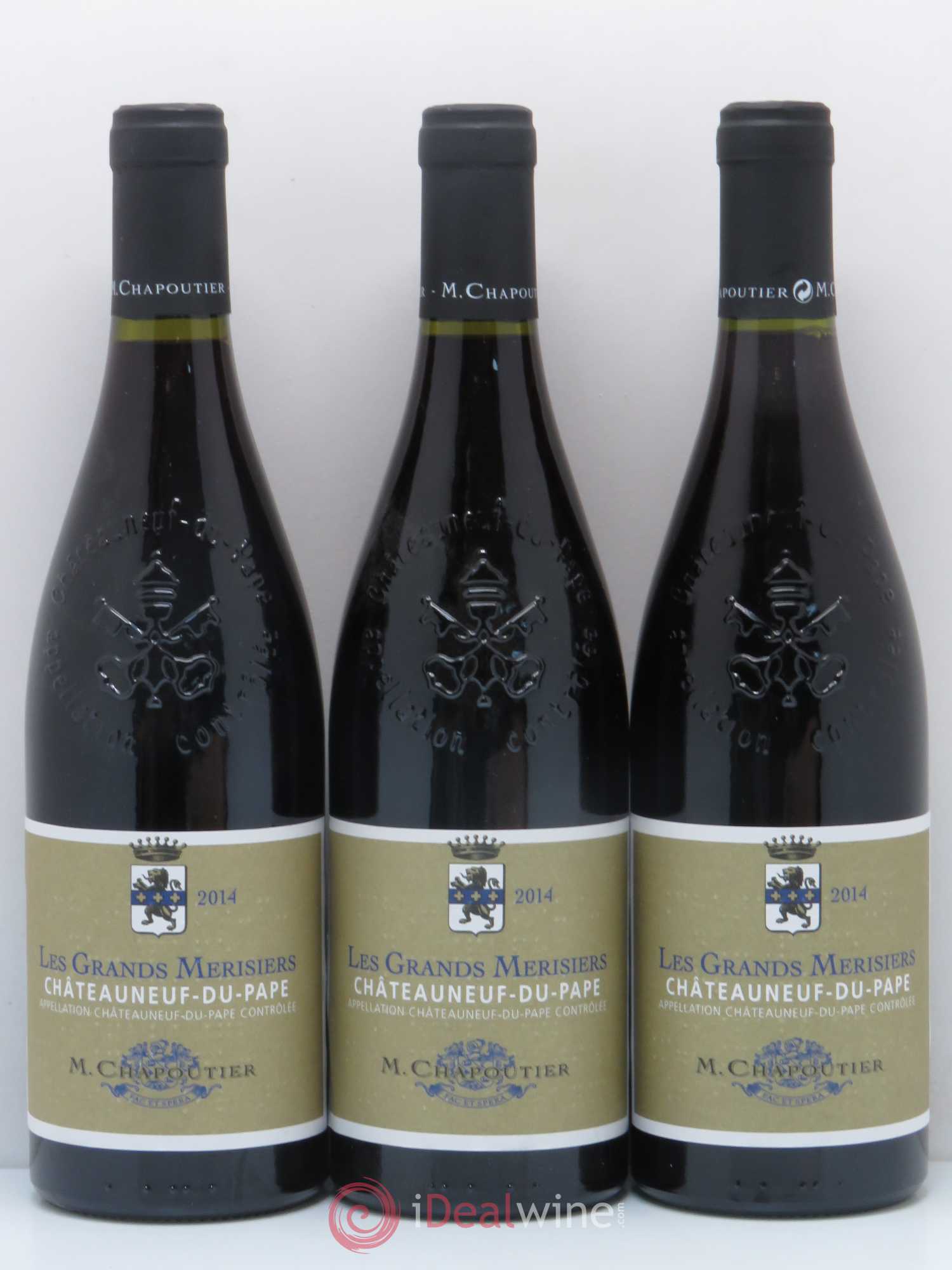 Châteauneuf-du-Pape Les Grands Merisiers Chapoutier 2014 - Posten von 3 Flaschen - 0