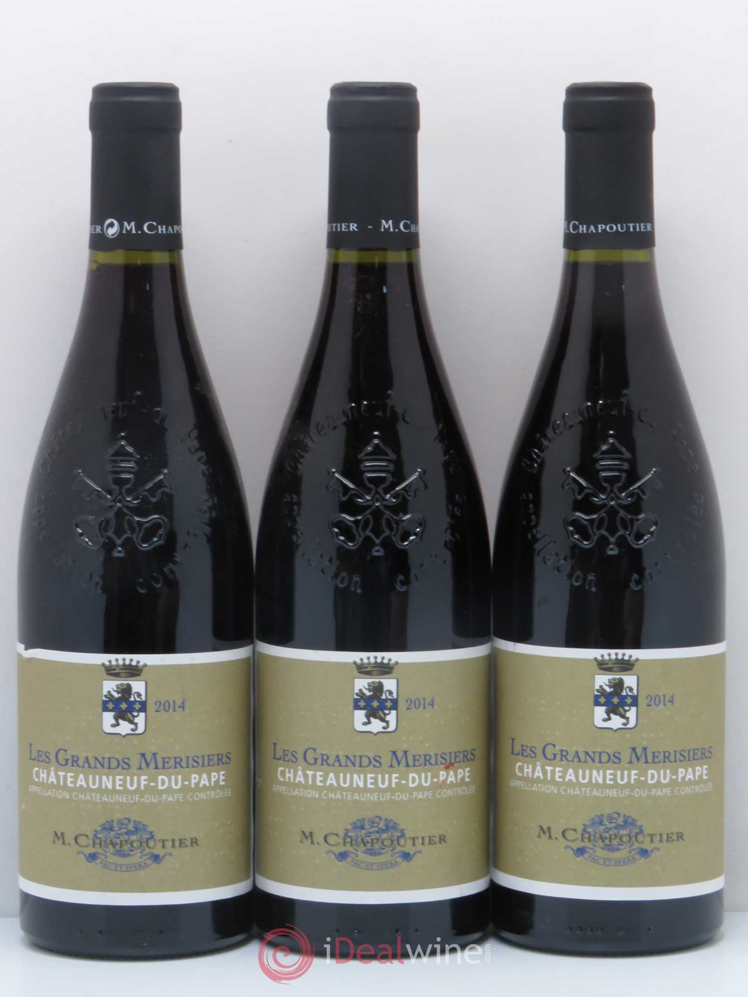 Châteauneuf-du-Pape Les Grands Merisiers Chapoutier 2014 - Posten von 3 Flaschen - 0