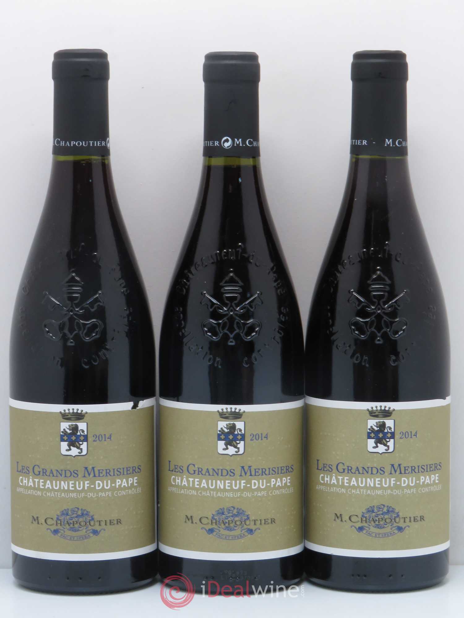 Châteauneuf-du-Pape Les Grands Merisiers Chapoutier 2014 - Posten von 3 Flaschen - 0