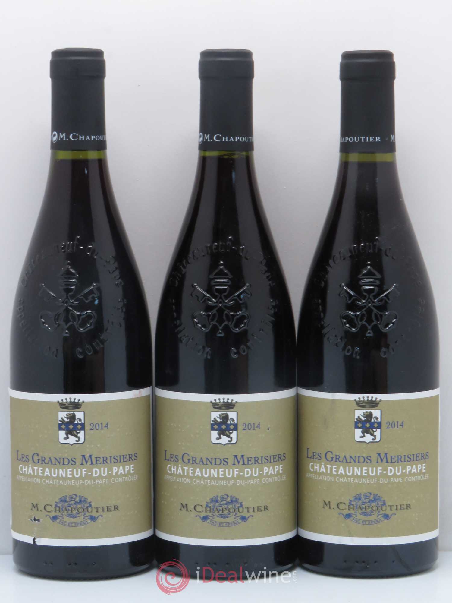 Châteauneuf-du-Pape Les Grands Merisiers Chapoutier 2014 - Posten von 3 Flaschen - 0