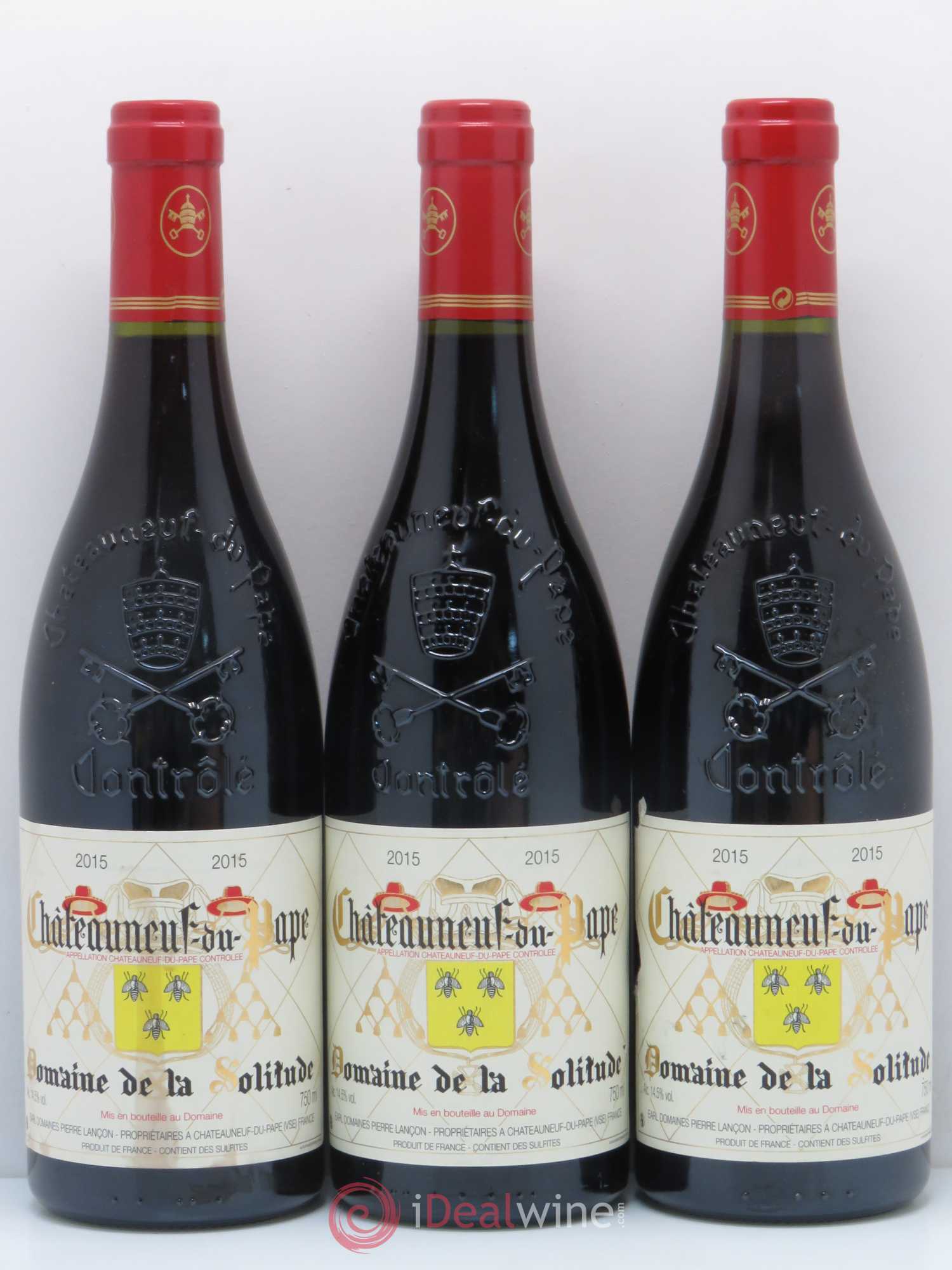 Châteauneuf-du-Pape Domaine de la solitude 2015 - Posten von 3 Flaschen - 0