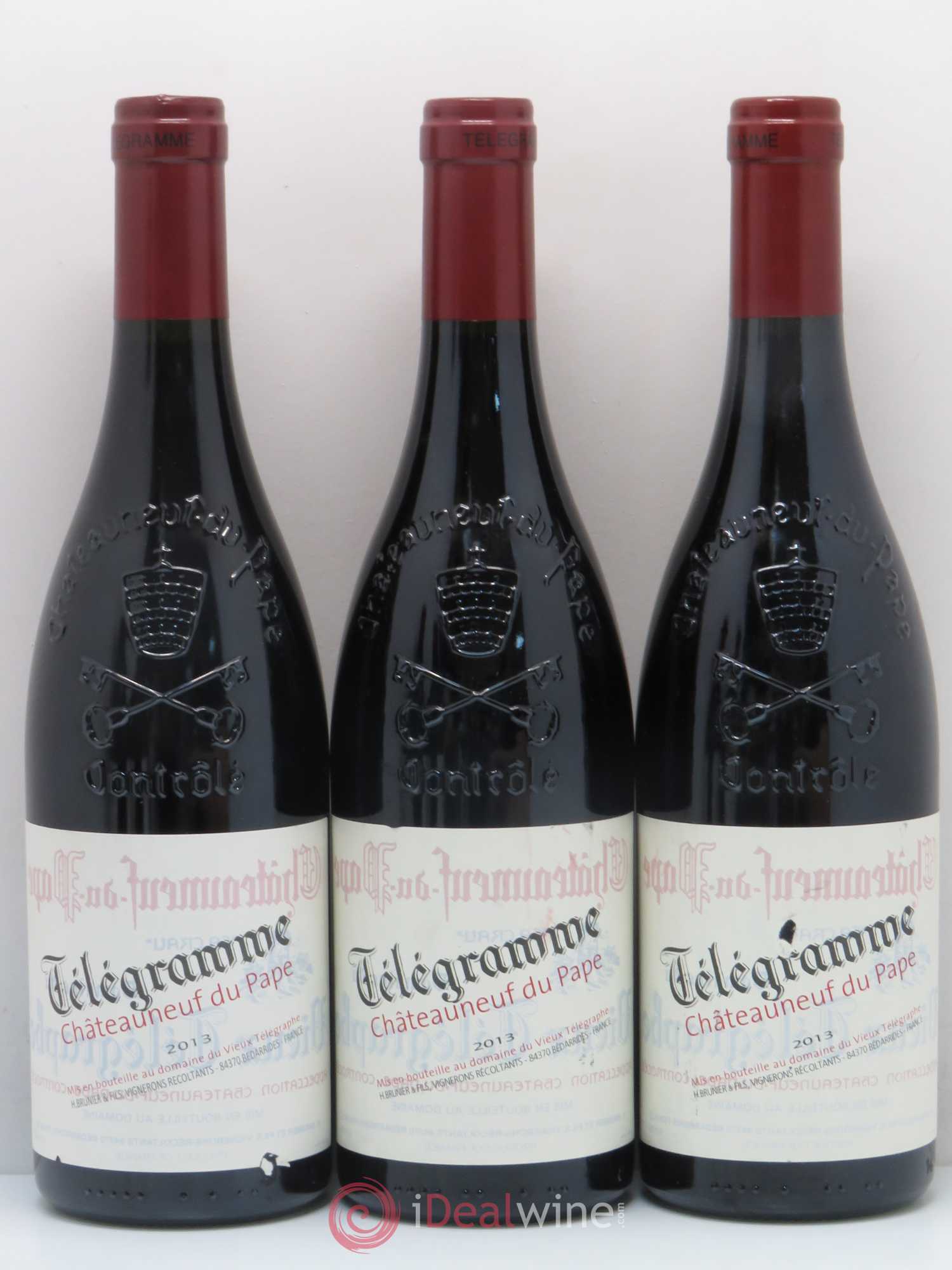 Châteauneuf-du-Pape Télégramme Vignobles Brunier 2013 - Lot de 5 bouteilles - 1
