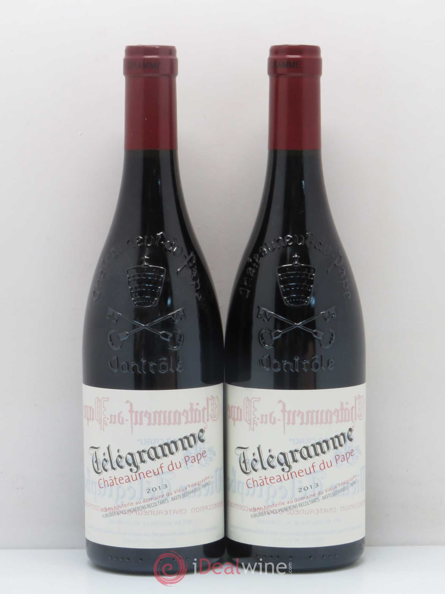 Châteauneuf-du-Pape Télégramme Vignobles Brunier 2013 - Lot de 2 bouteilles - 0