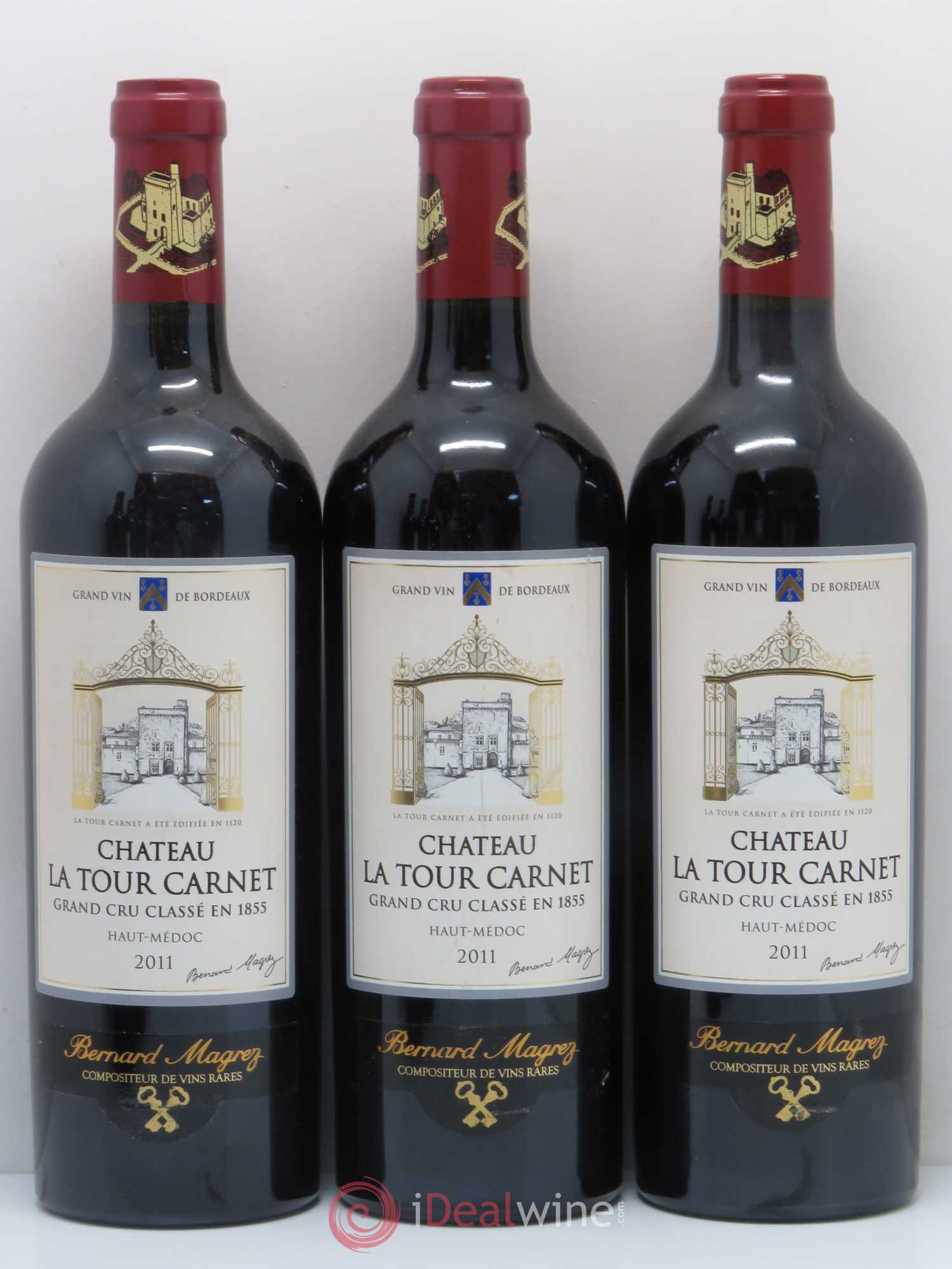 Château la Tour Carnet 4ème Grand Cru Classé 2011 - Lot de 6 bouteilles - 1